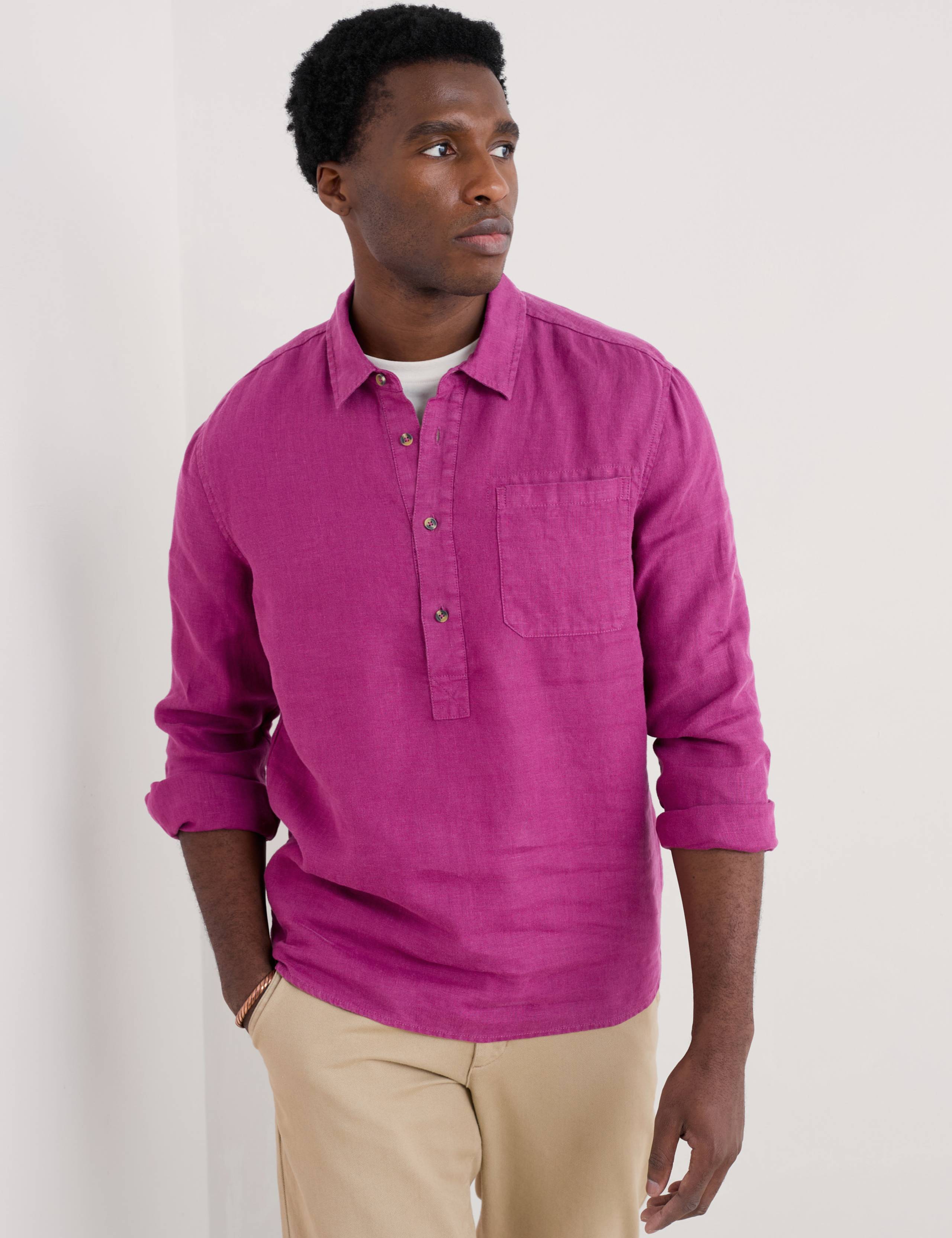 Pure Linen Textured Shirt