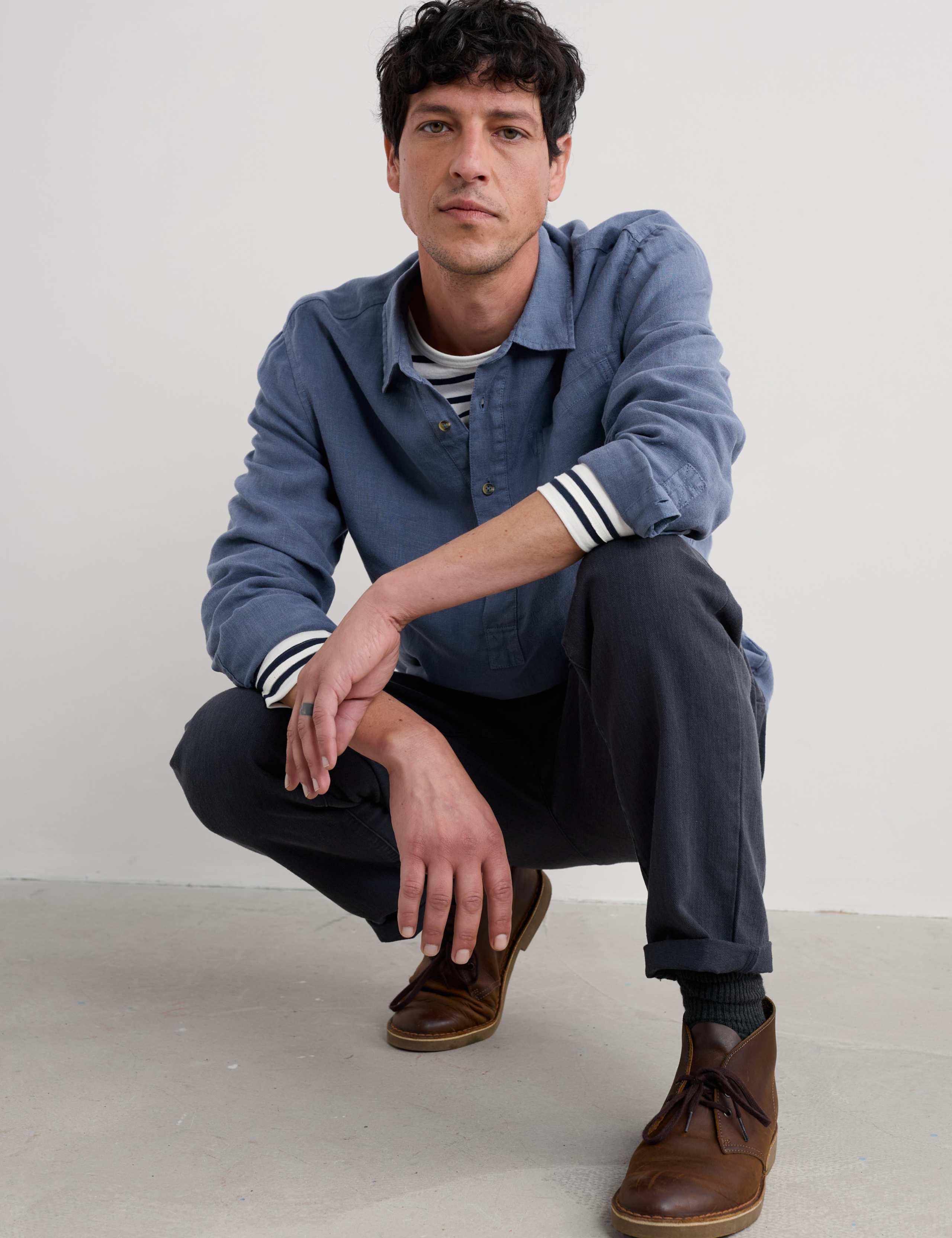Pure Linen Textured Shirt