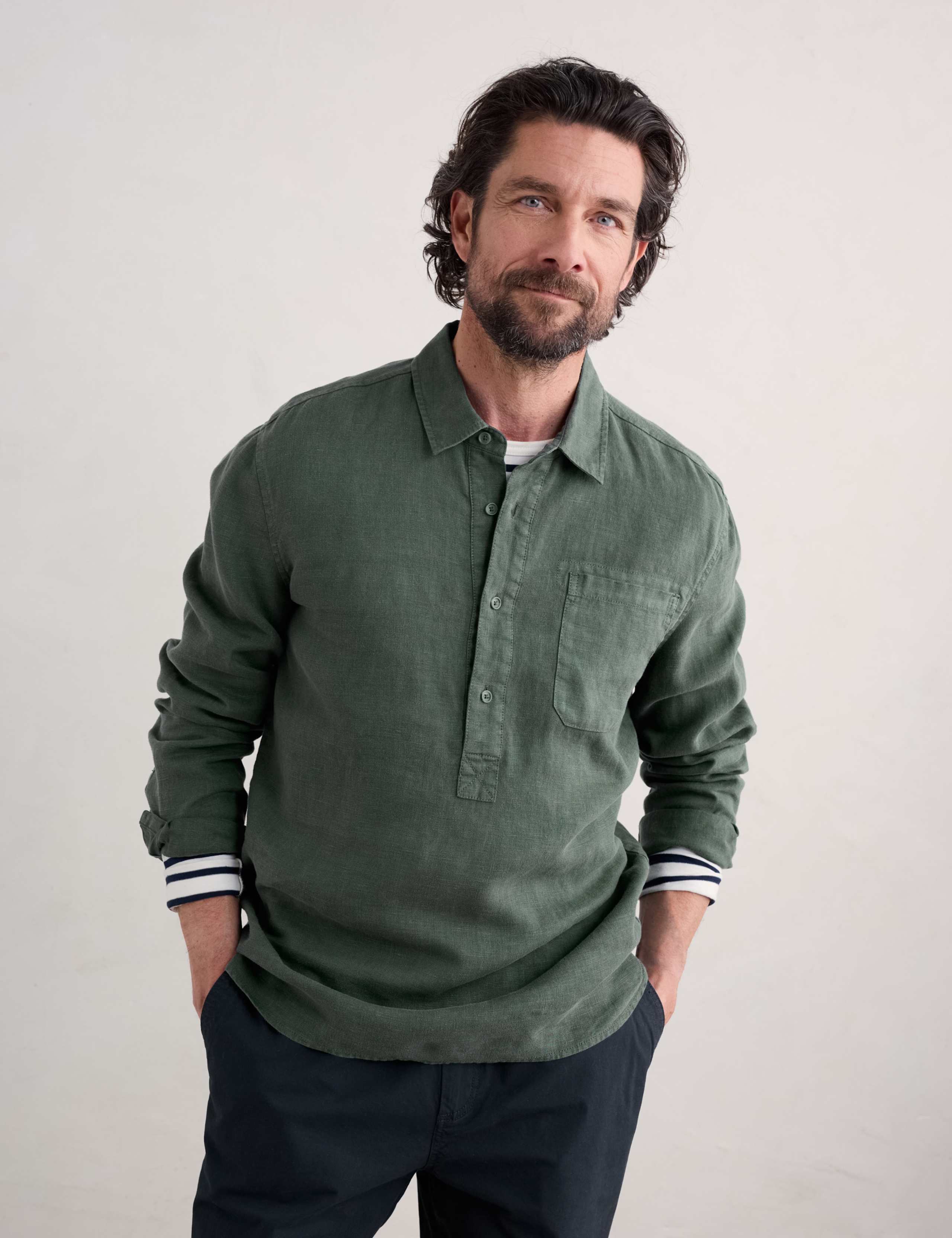 Pure Linen Textured Shirt