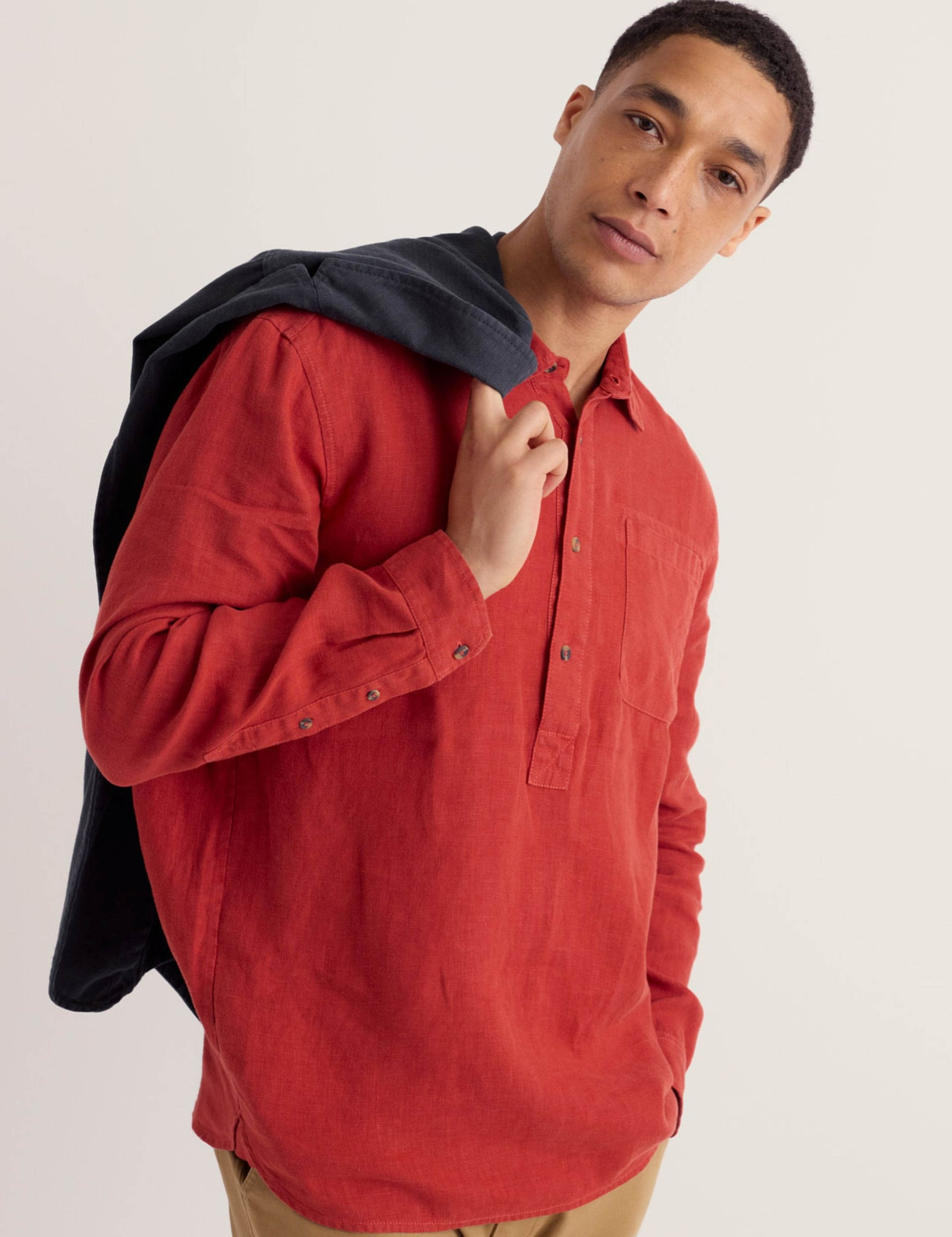 Pure Linen Textured Shirt