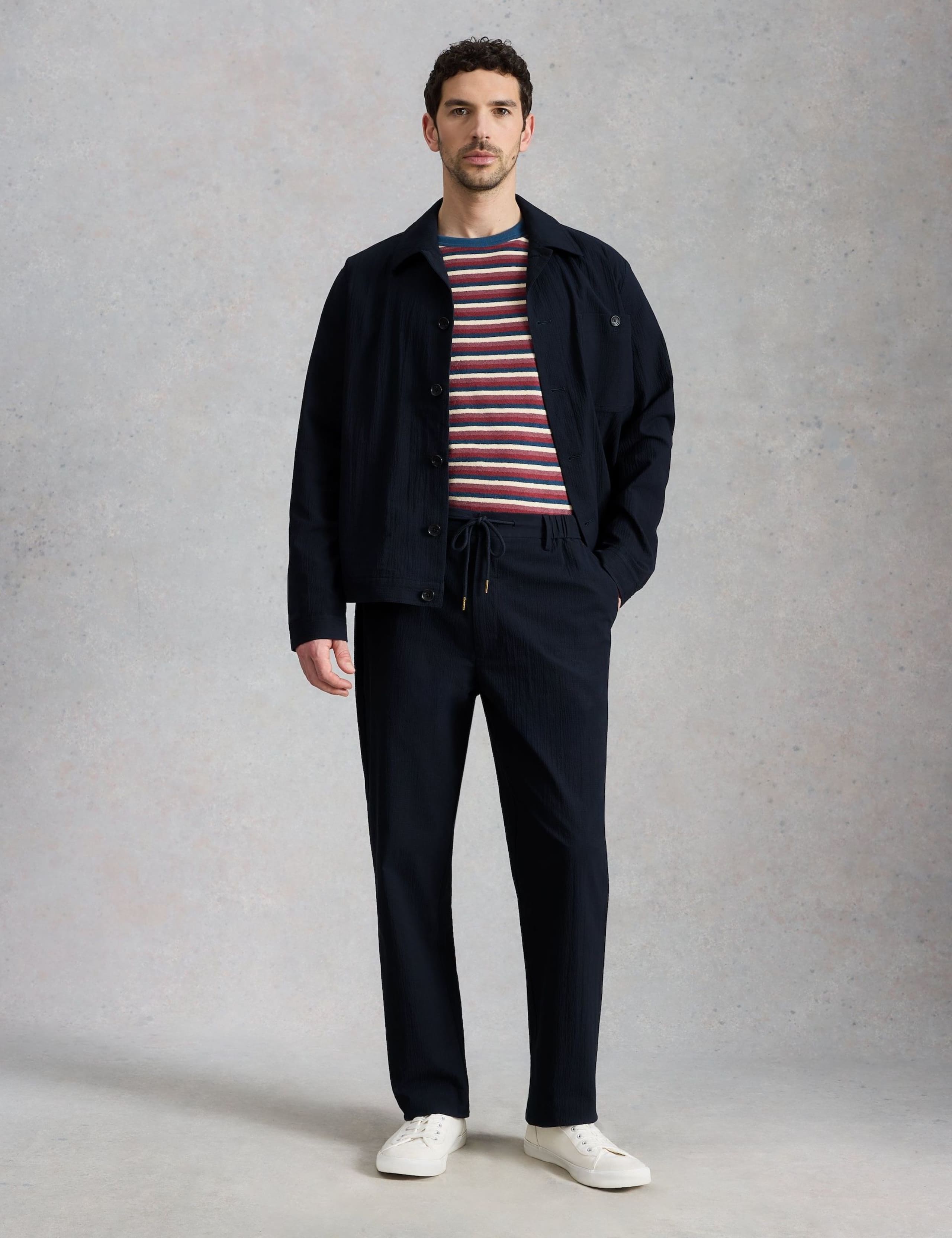 Straight Fit Pure Cotton Lightweight Trousers