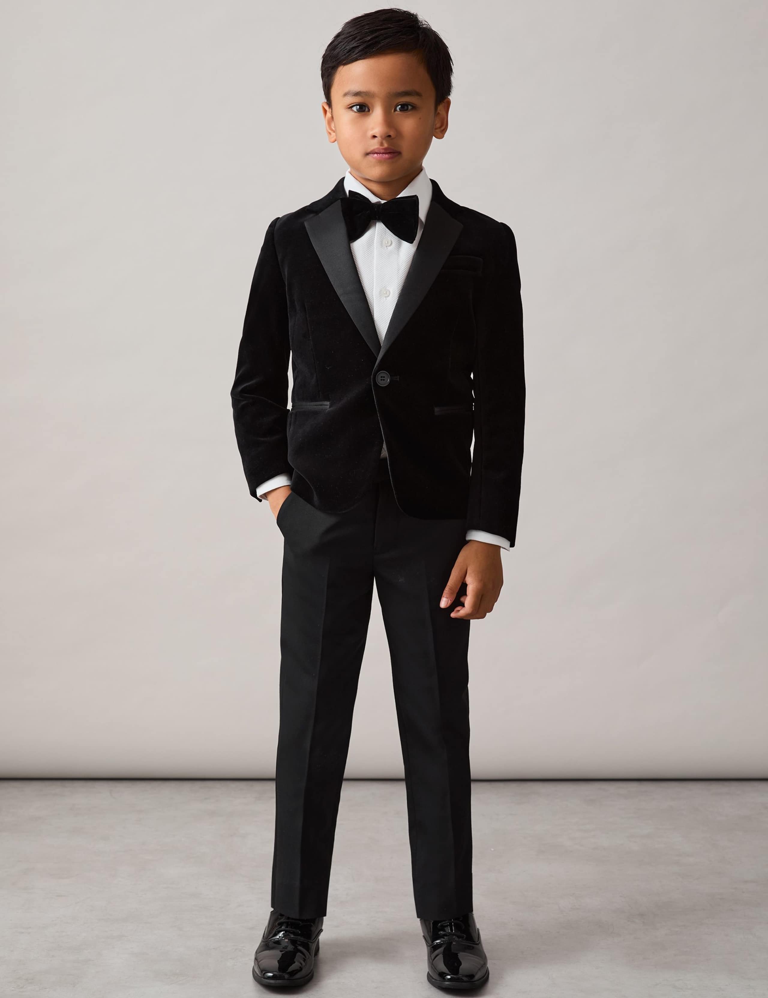 Velvet Slim Fit Blazer (3-14 Years)