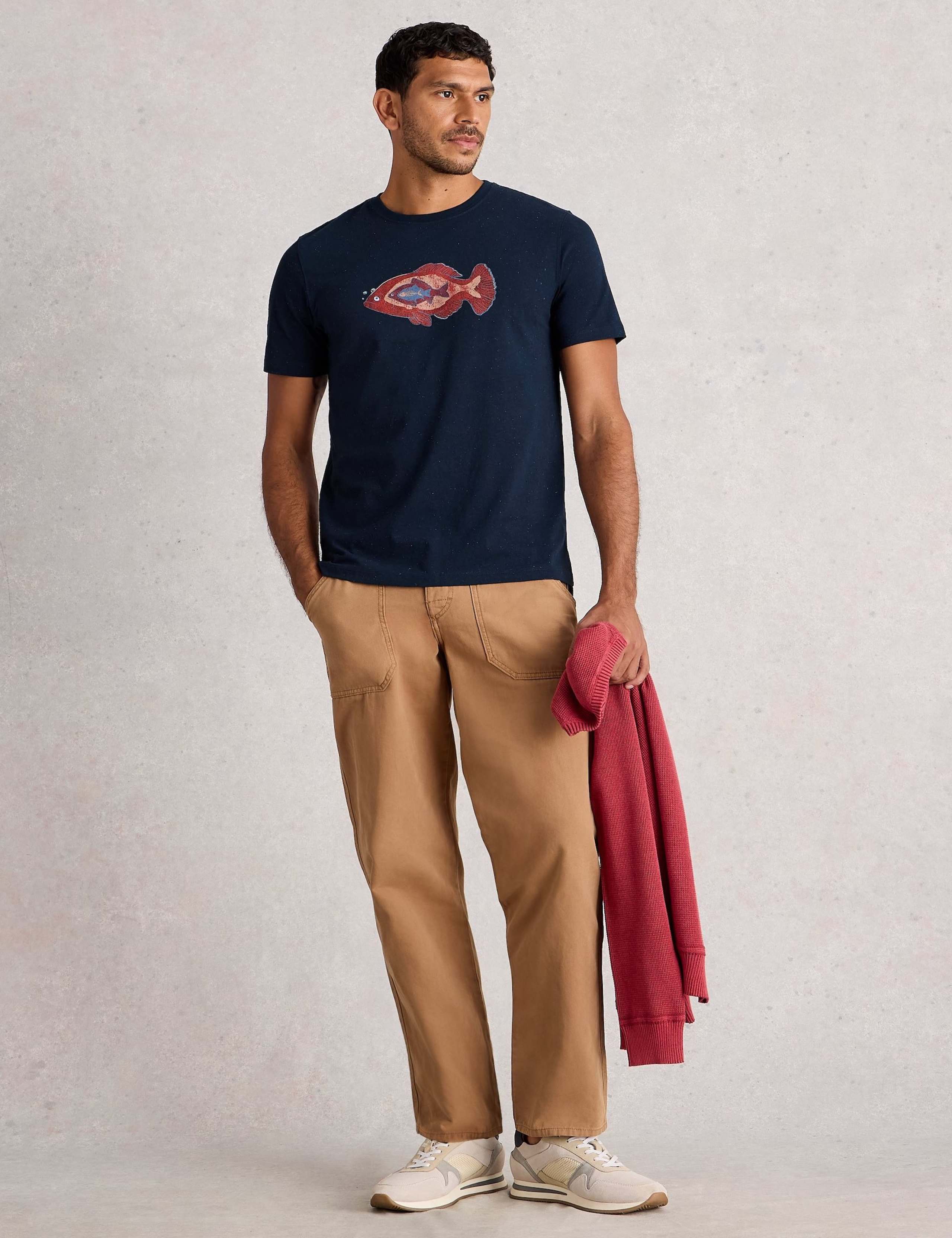 Cotton Rich Fish Graphic T-Shirt