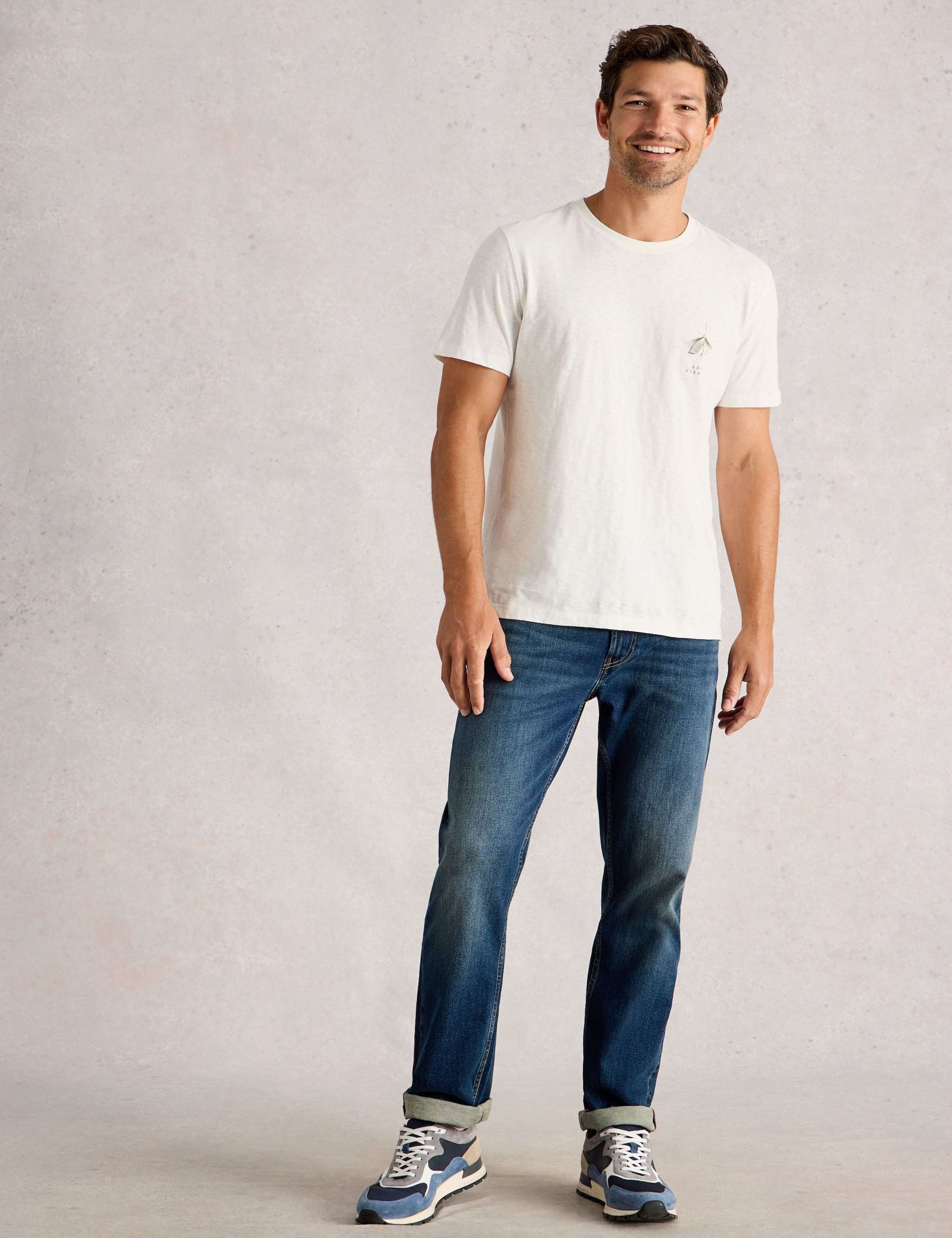 Pure Cotton Fishing Graphic T-Shirt