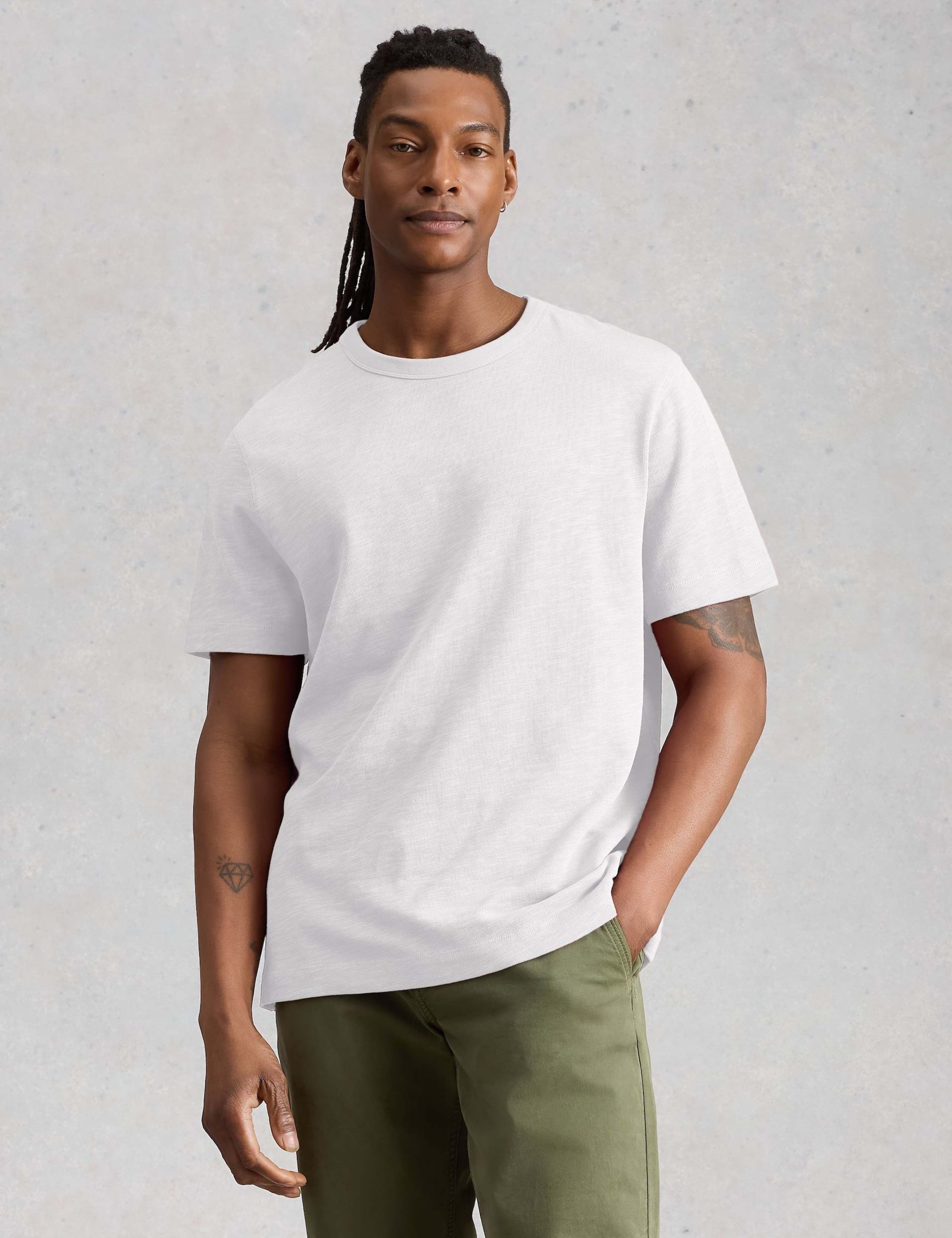 Pure Cotton Crew Neck T-Shirt