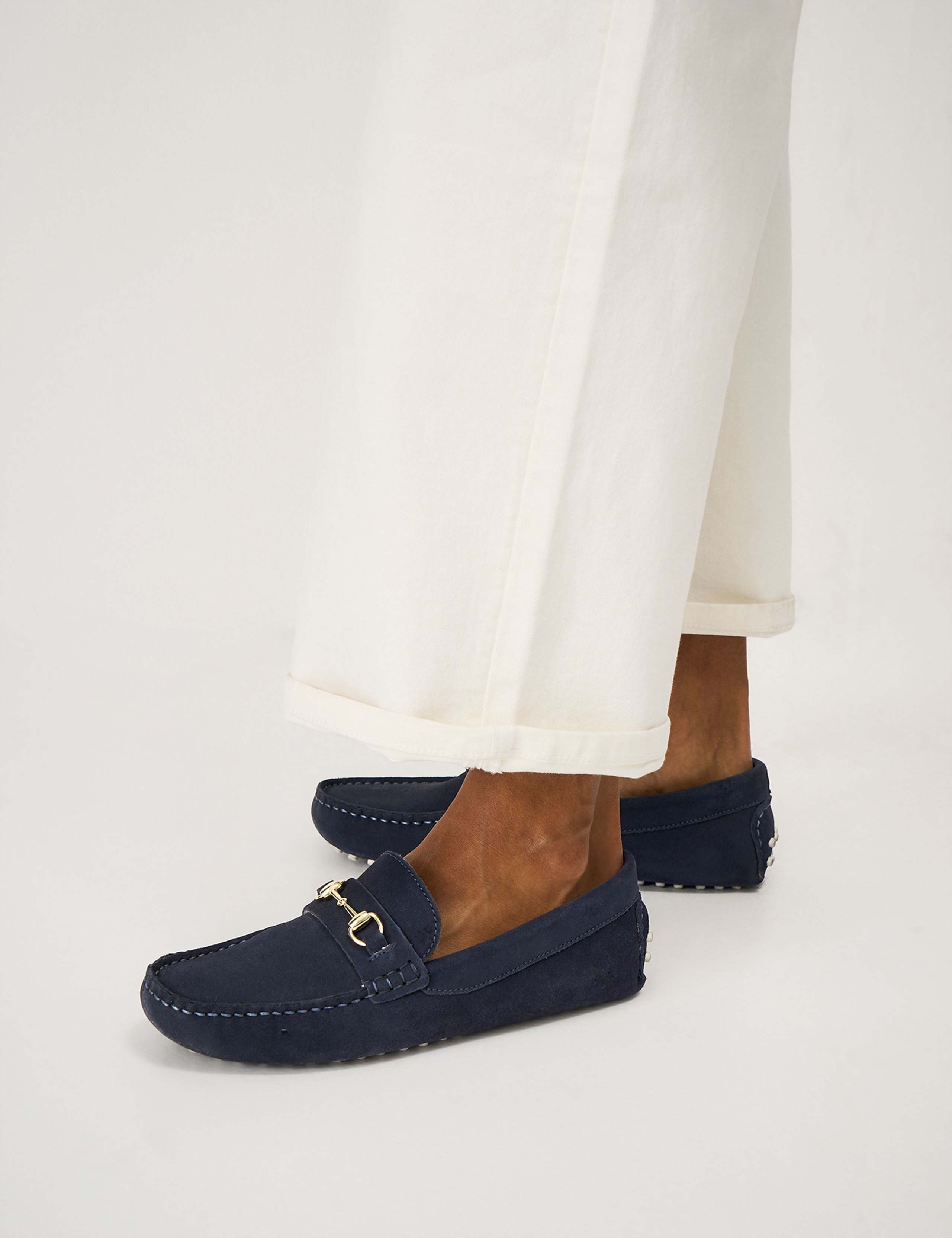 Suede Slip On Flat Loafers