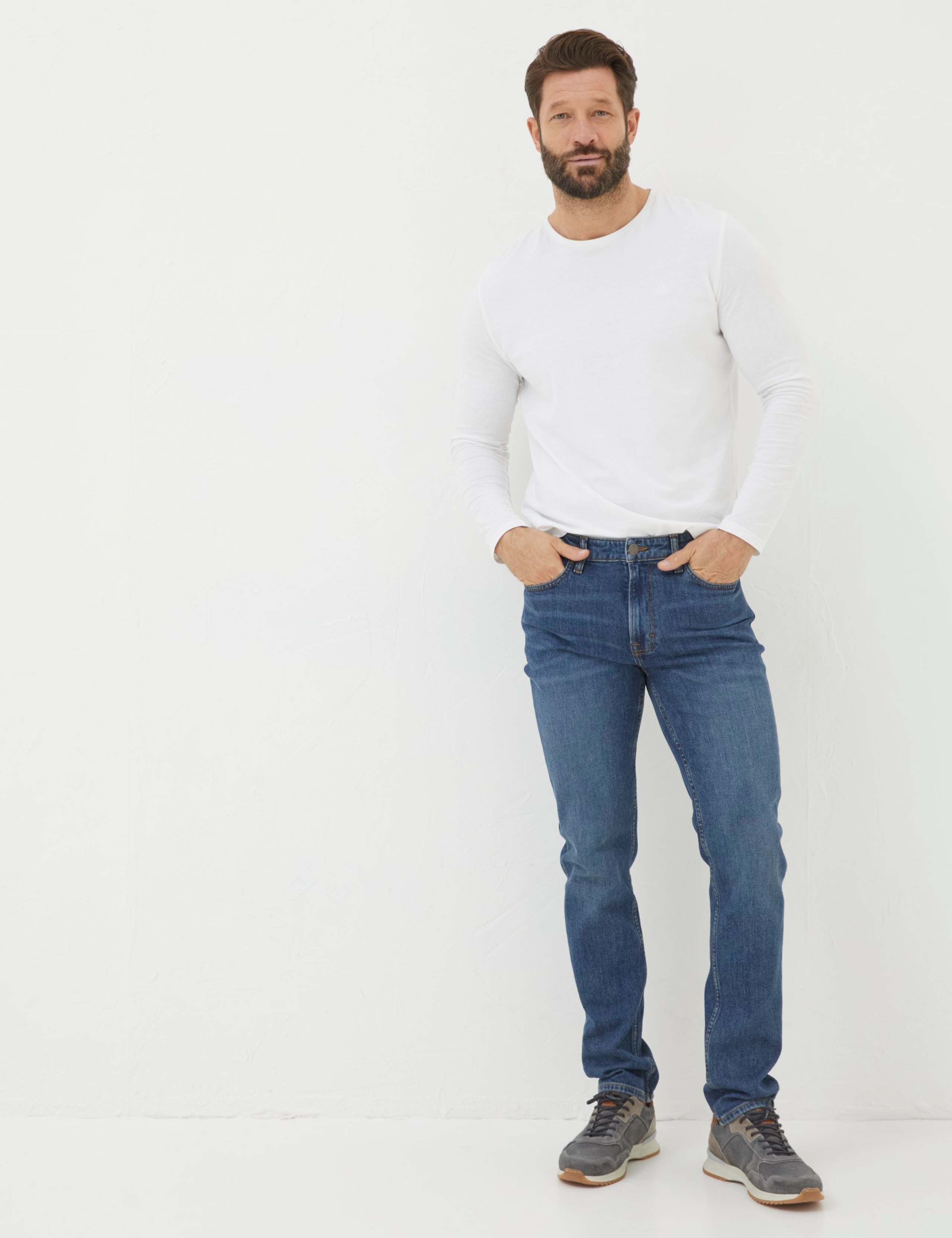 Straight Fit Pure Cotton Jeans