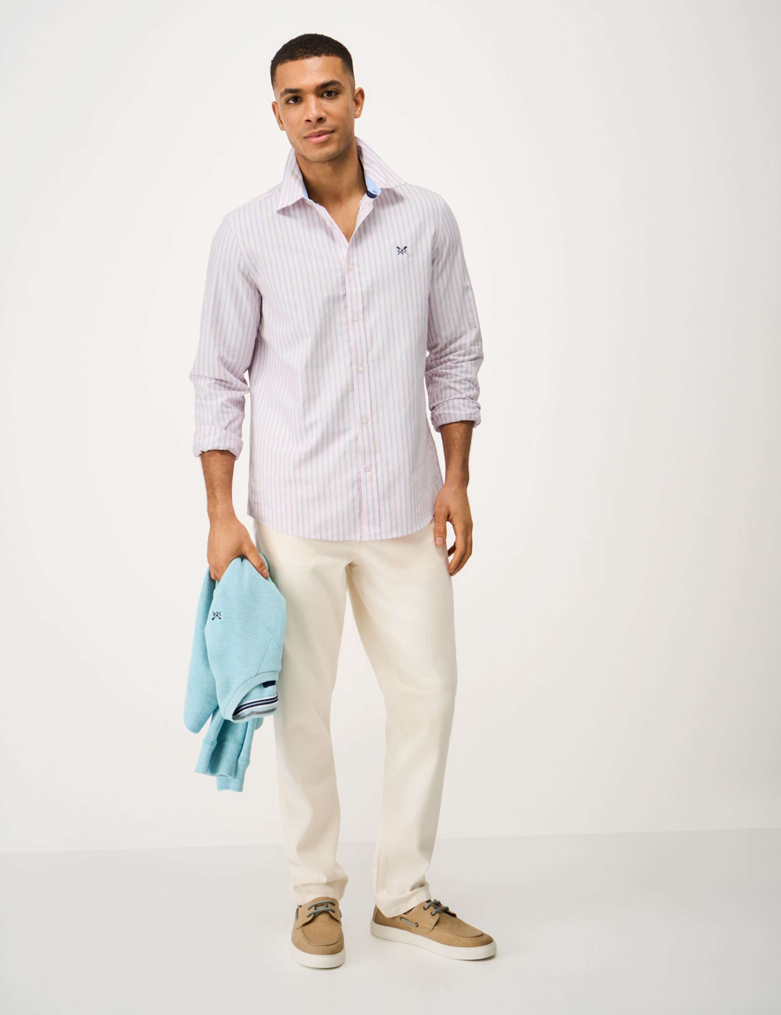 Regular Fit Pure Cotton Striped Oxford Shirt