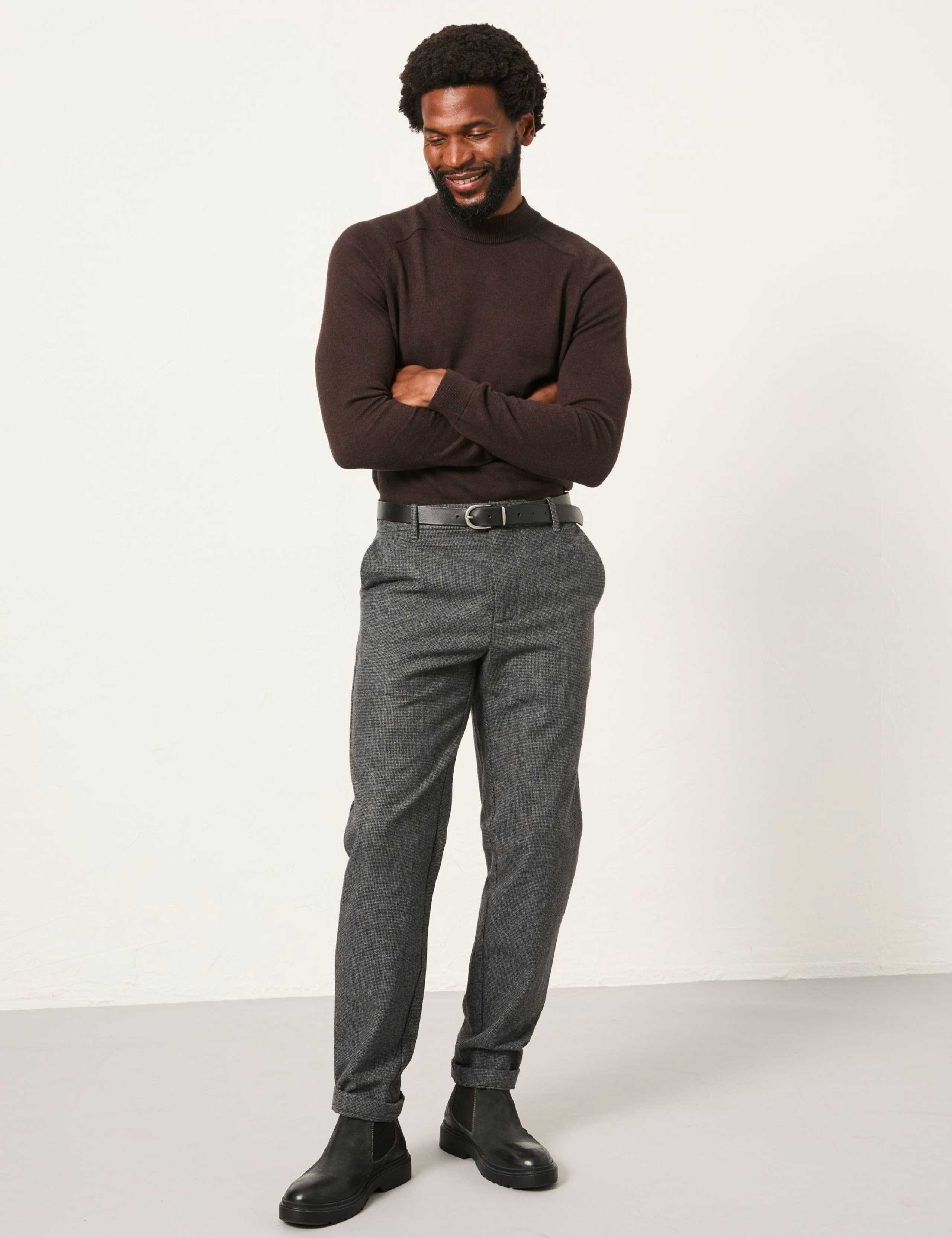 Regular Fit Wool Rich Trousers