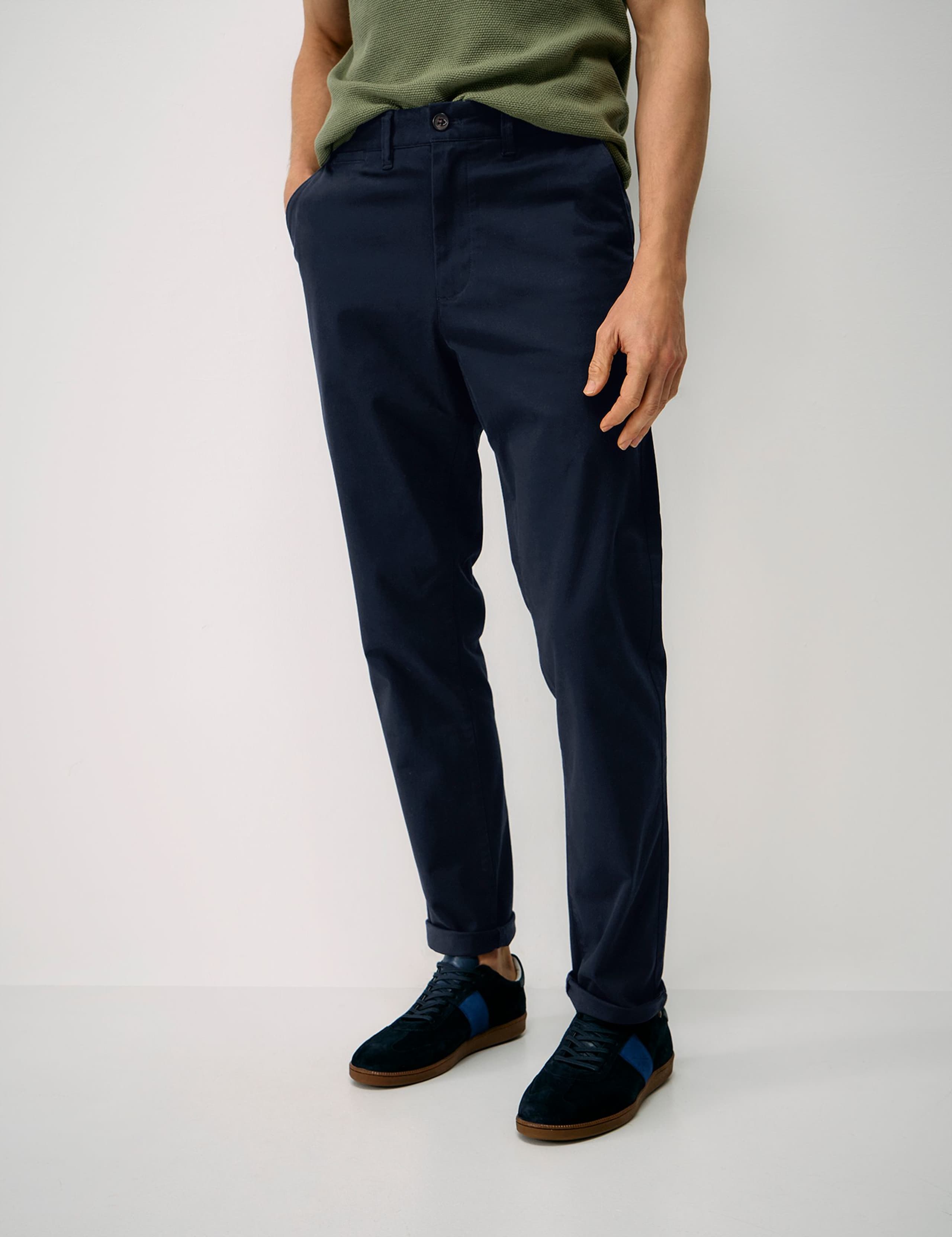 Slim Fit Cotton Rich Washed Stretch Chinos