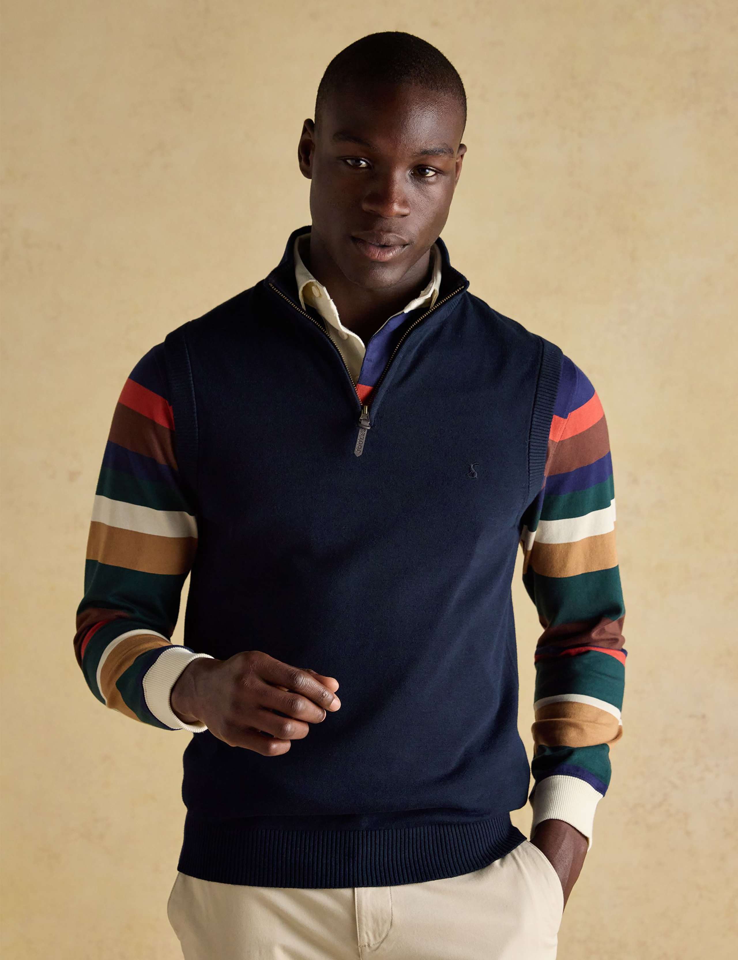 Pure Cotton Quarter Zip Tank Top