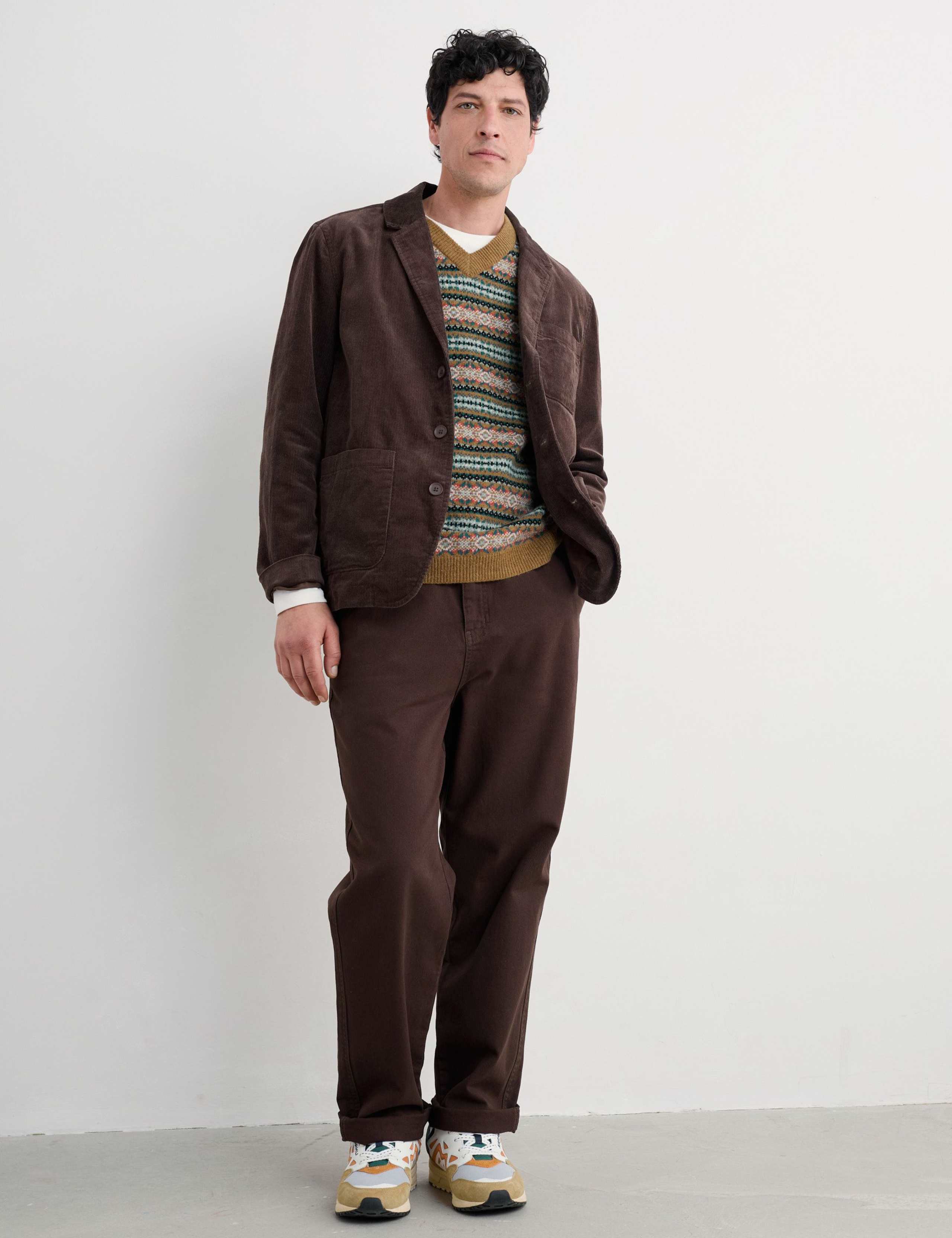 Relaxed Fit Pure Cotton Textured Blazer