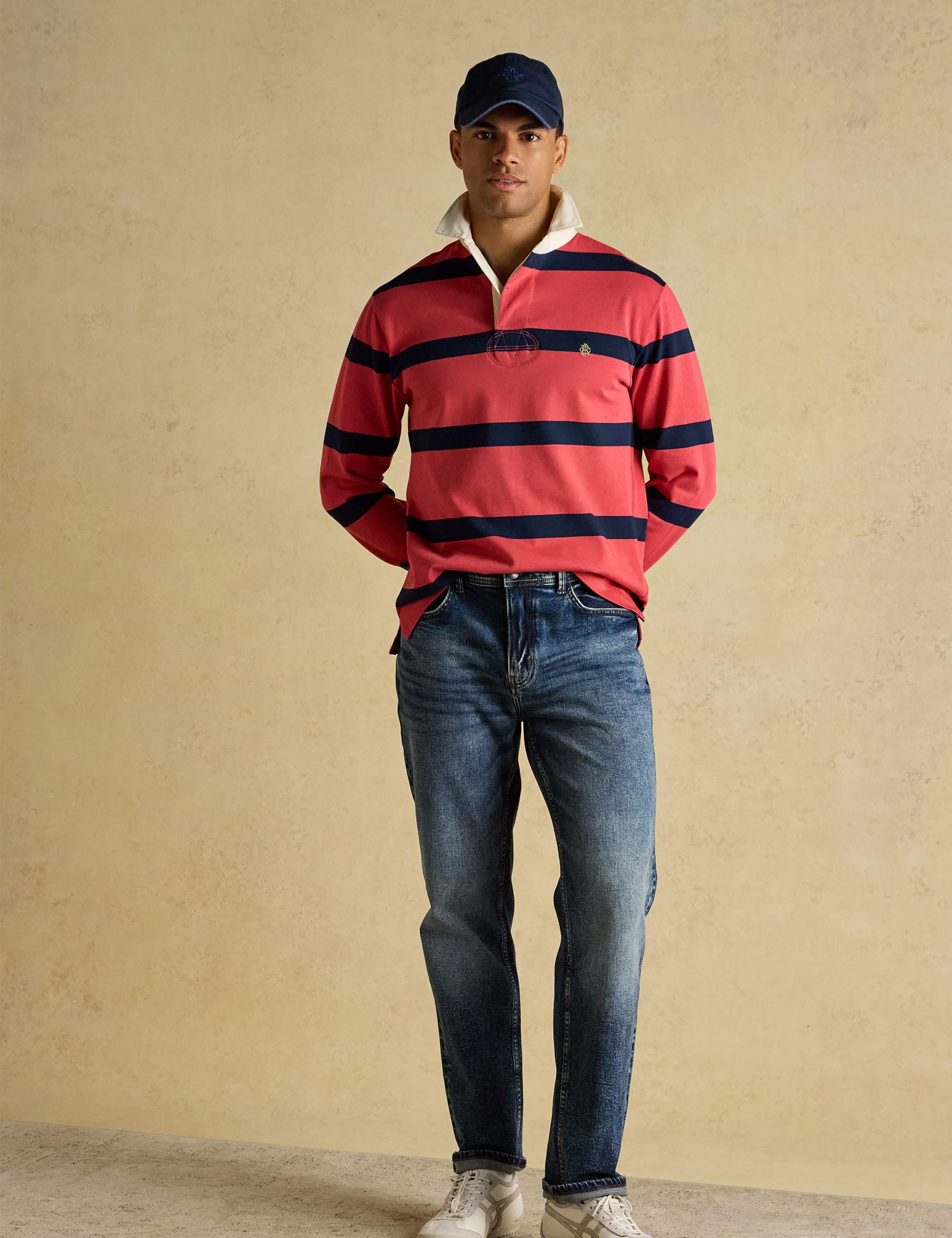 Pure Cotton Striped Rugby Shirt