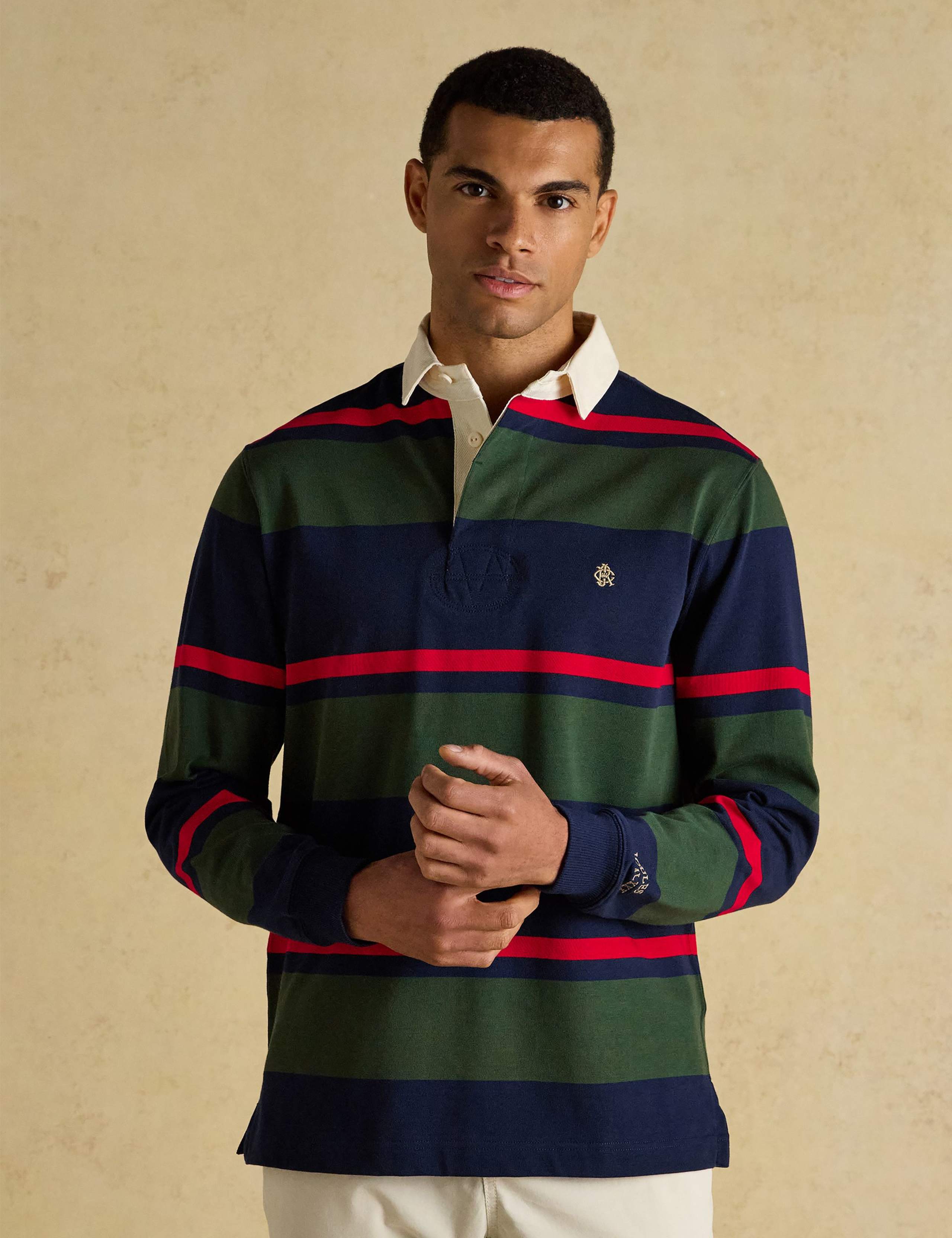 Pure Cotton Striped Rugby Shirt
