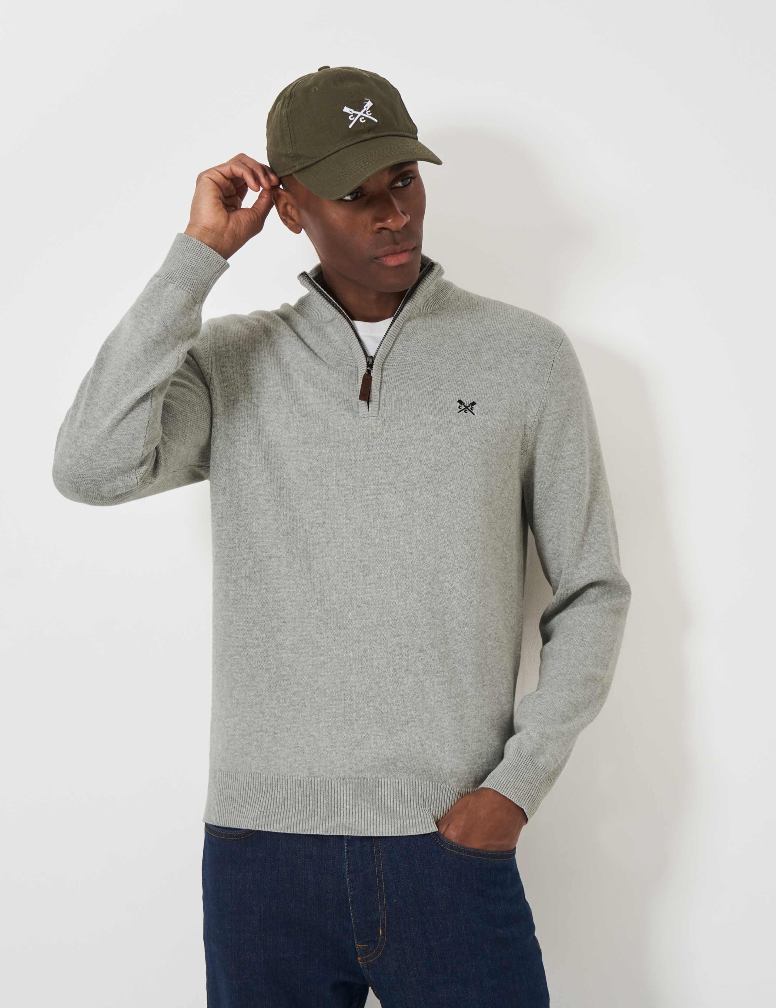Pure Cotton Half Zip Jumper