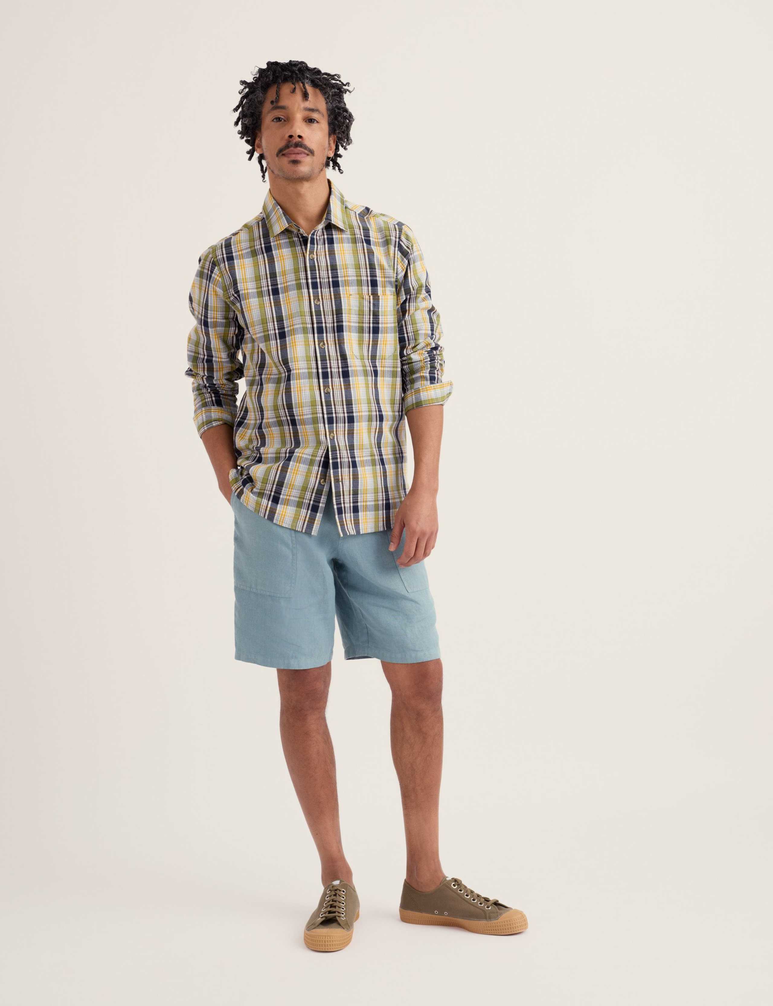 Relaxed Fit Pure Cotton Checked Shirt