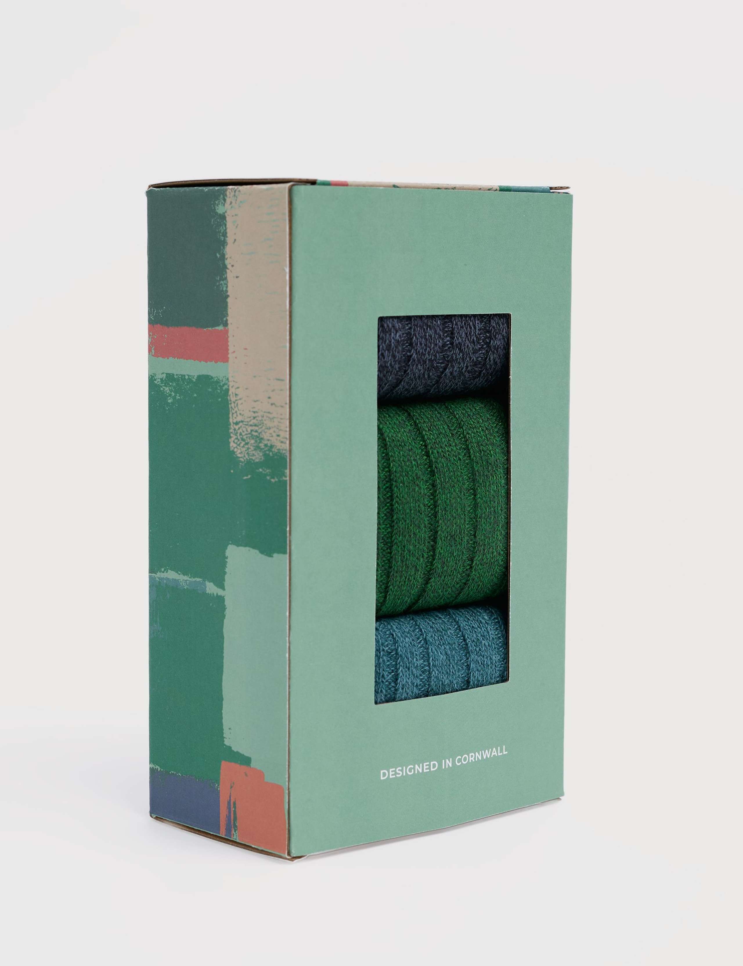 3pk Cotton Rich Ribbed Socks