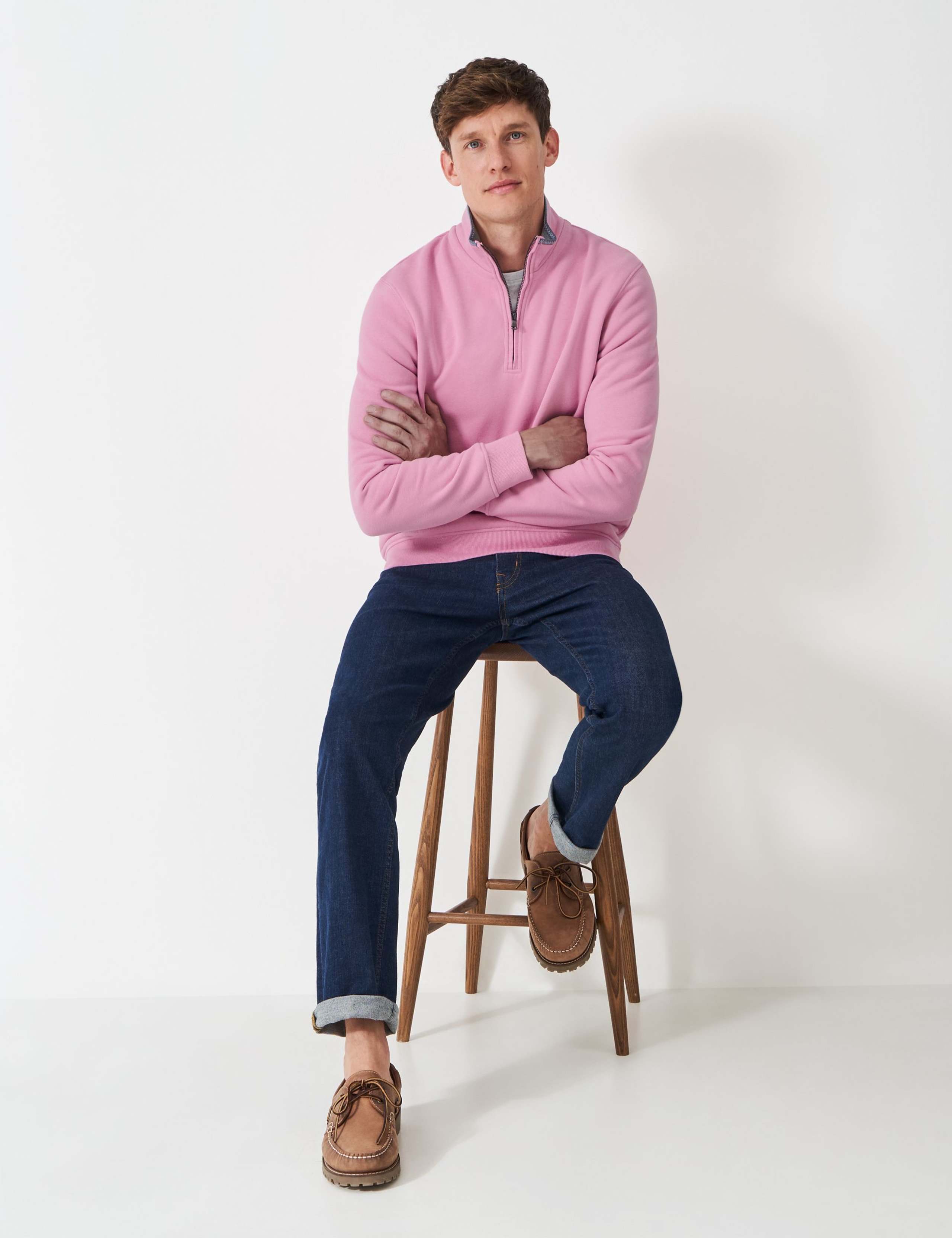 Cotton Rich Half Zip Sweatshirt