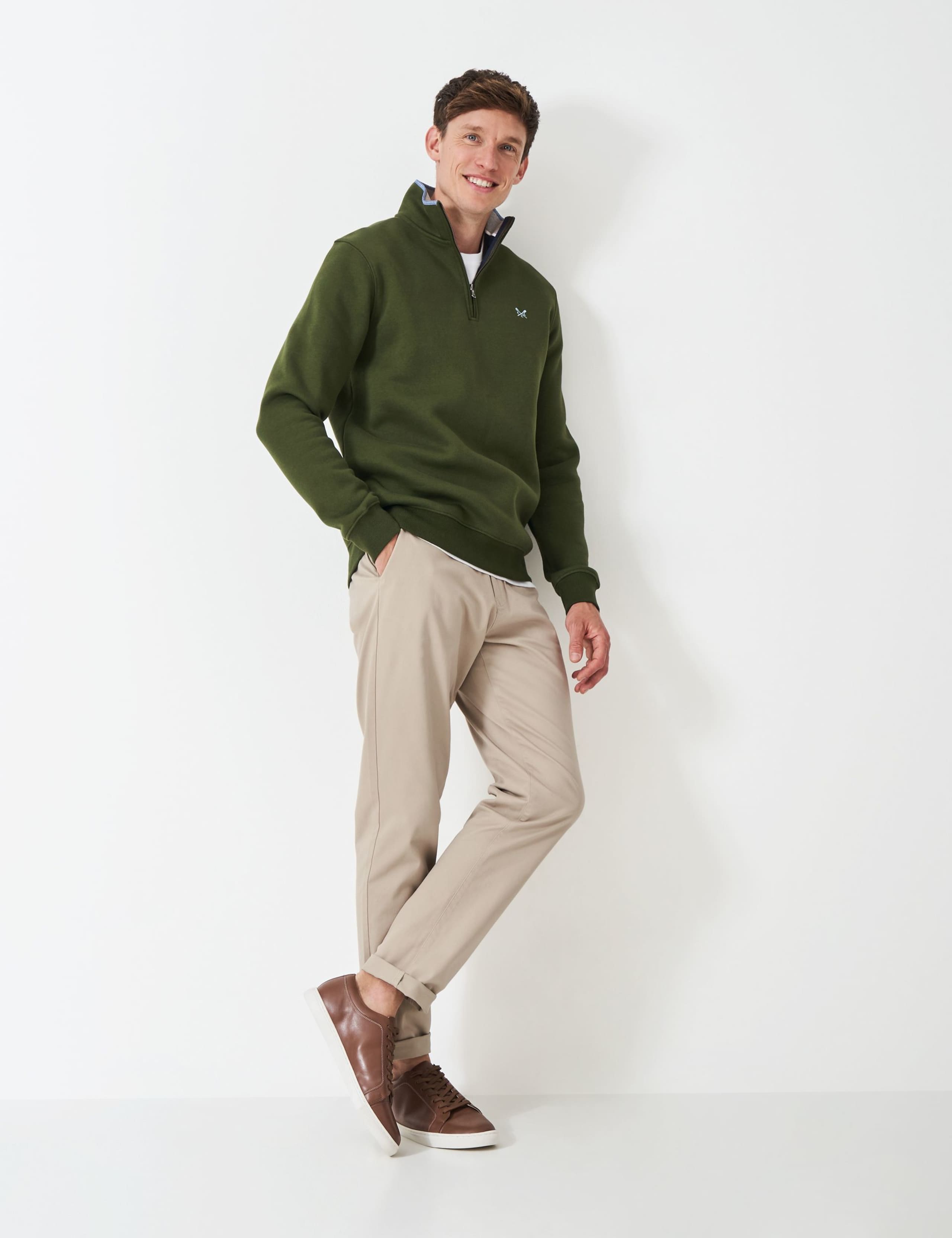 Cotton Rich Half Zip Sweatshirt