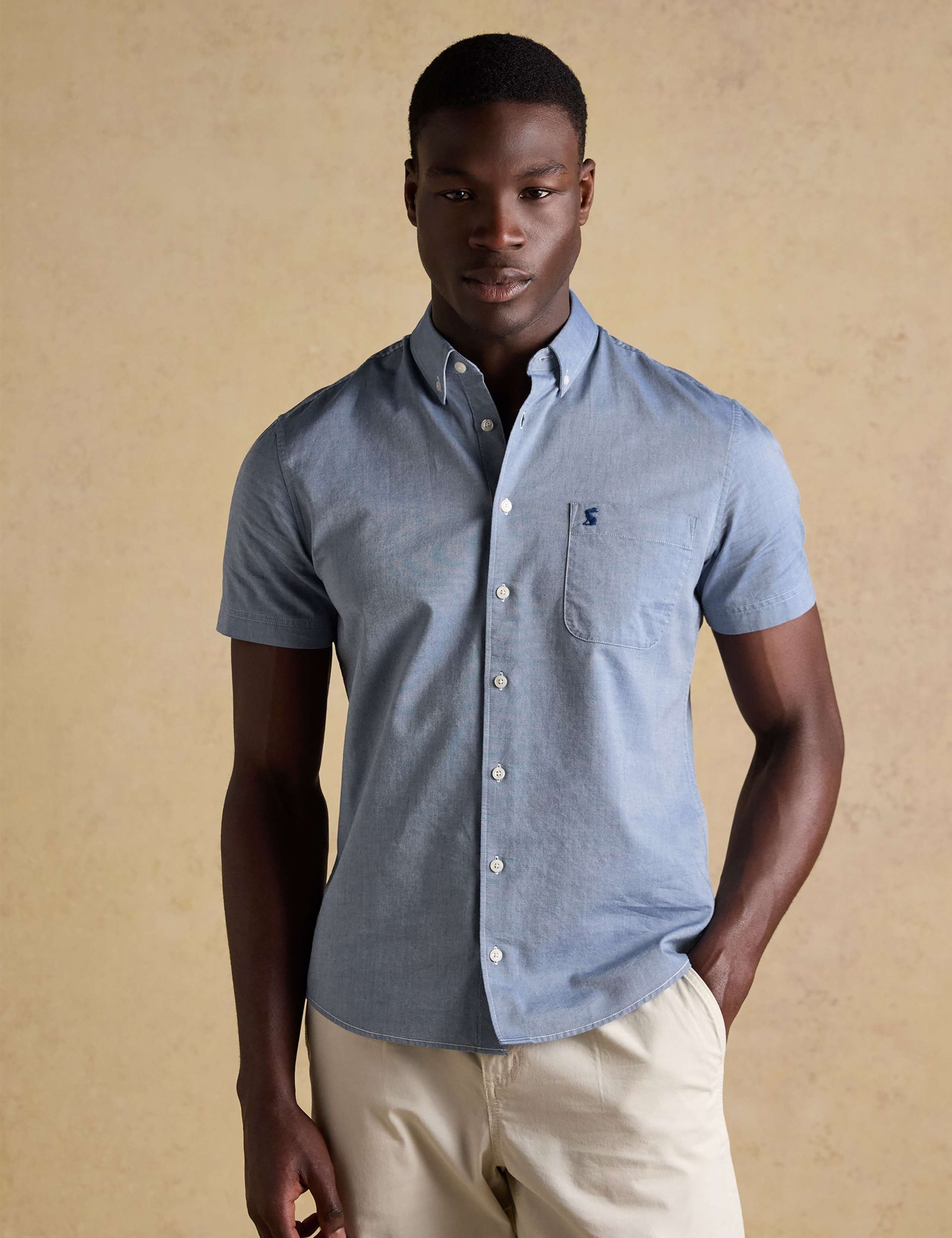 Regular Fit Short Sleeve Oxford Shirt