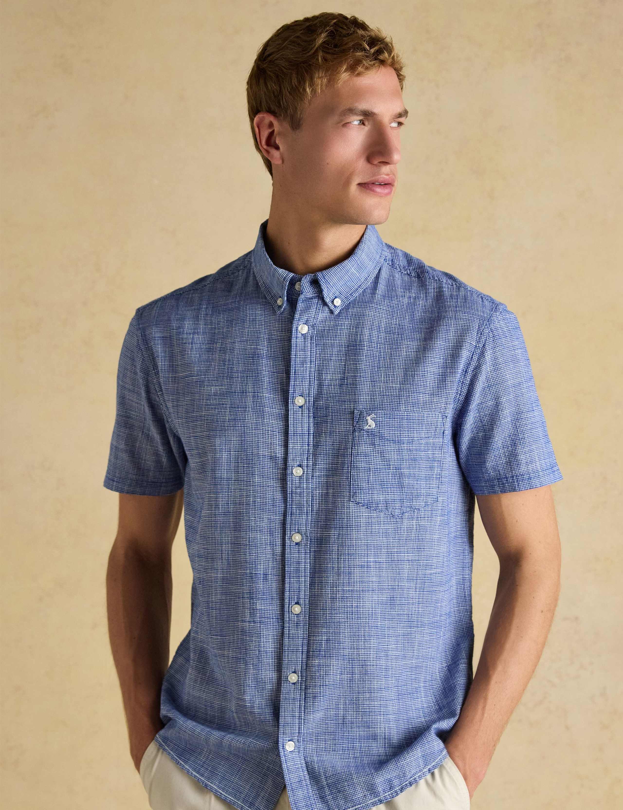 Regular Fit Puppytooth Short Sleeve Shirt