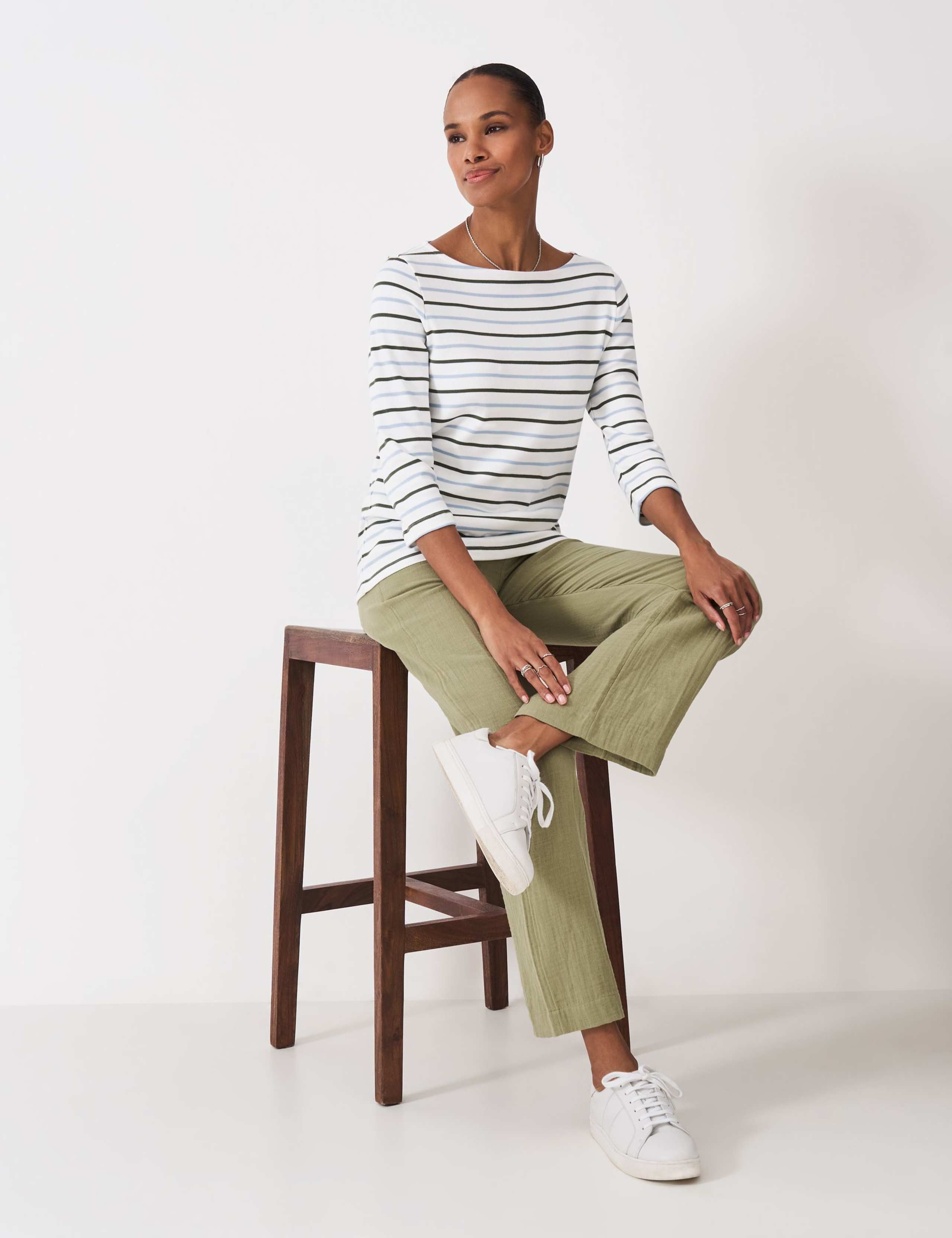 Pure Cotton Striped Top