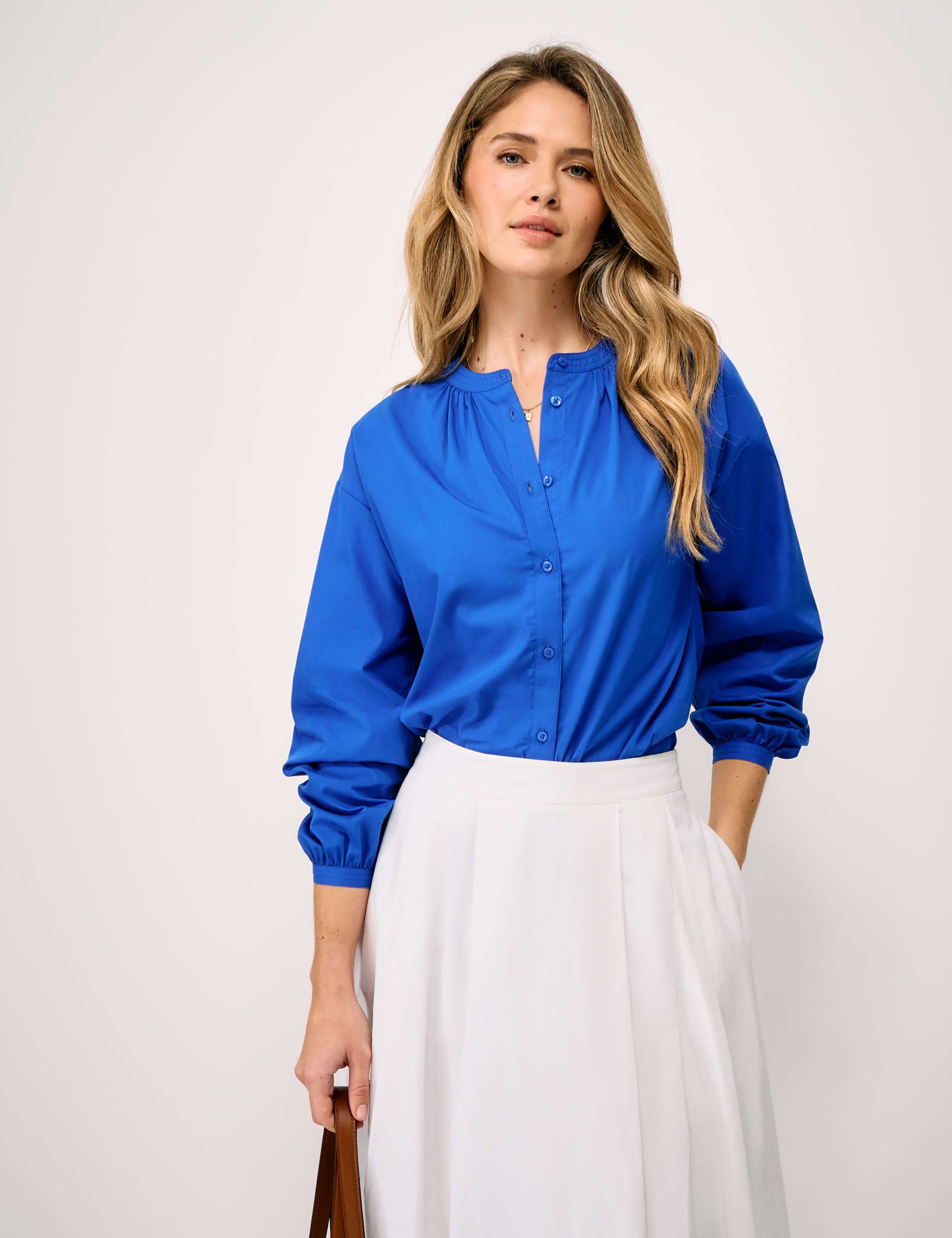 Pure Cotton Button Through Blouse