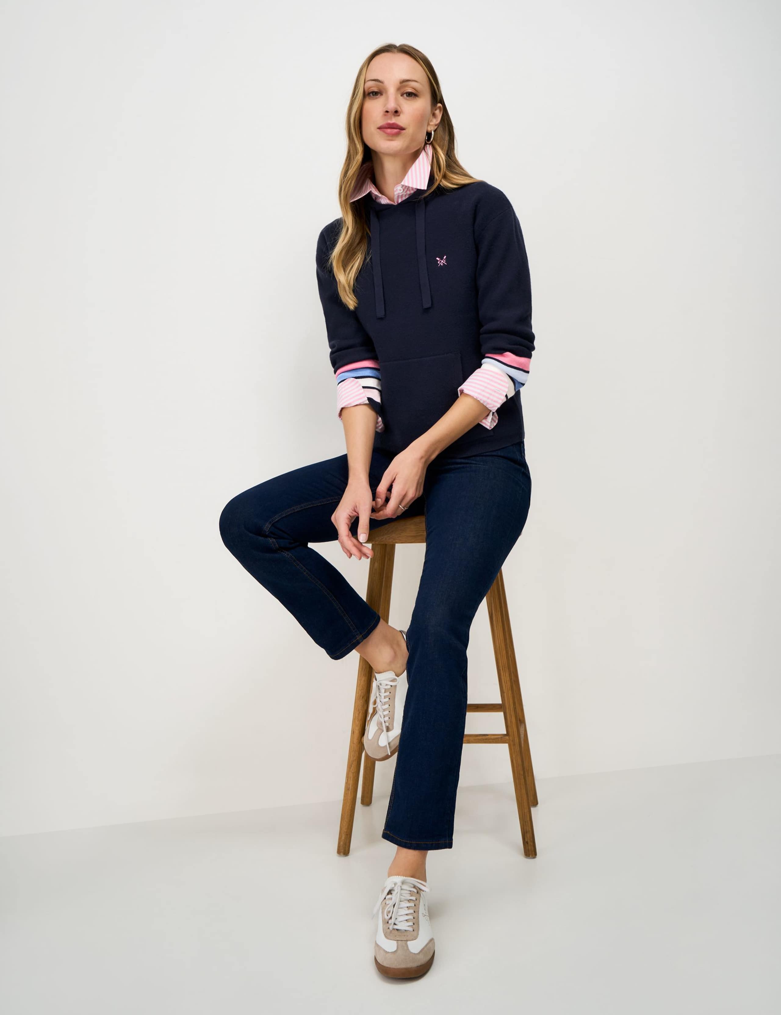 Striped Sleeve Hoodie