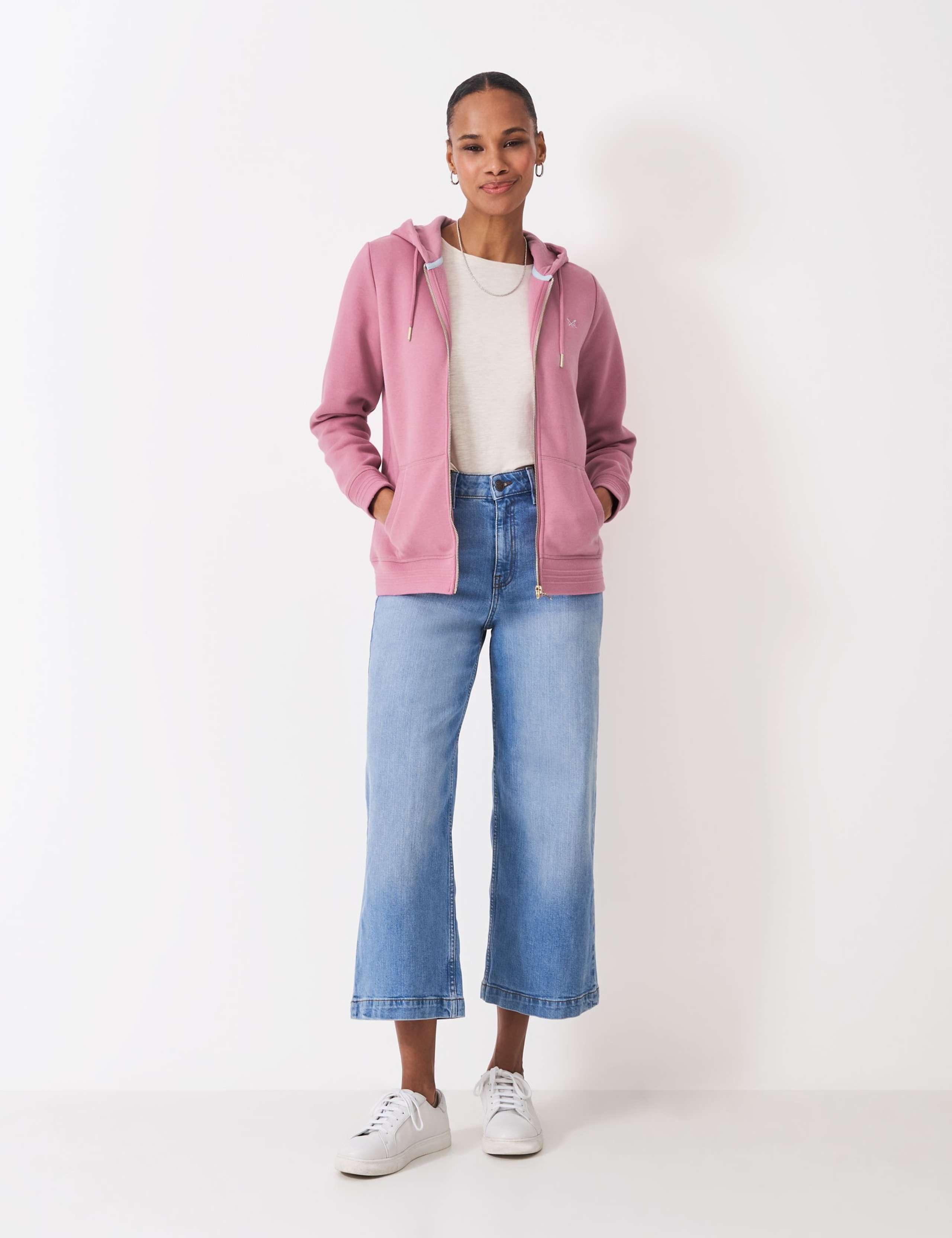 Cotton Rich Zip Up Hoodie
