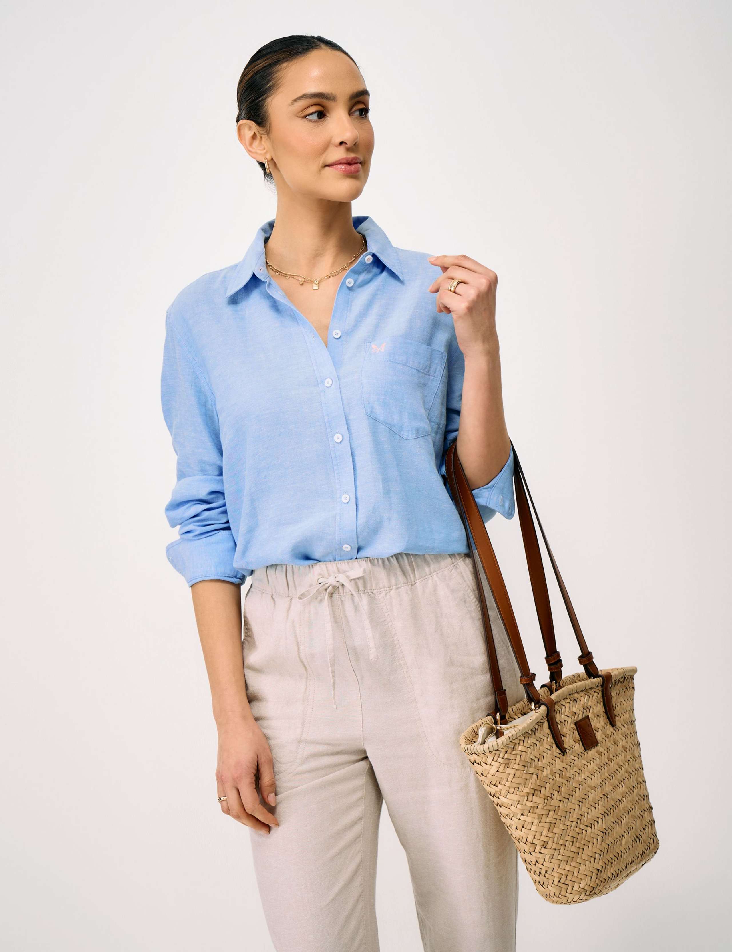 Linen Rich Collared Shirt