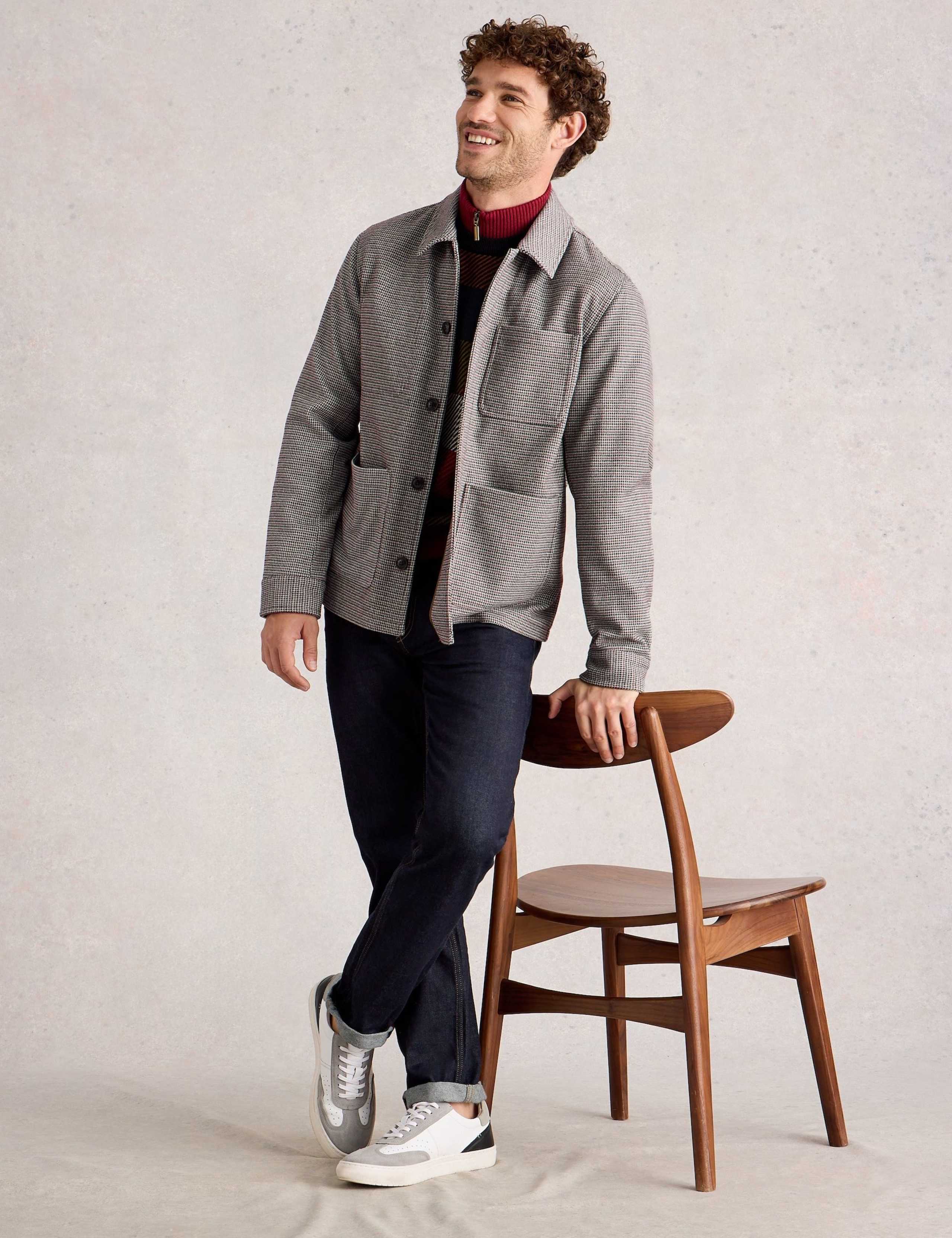 Houndstooth Utility Jacket