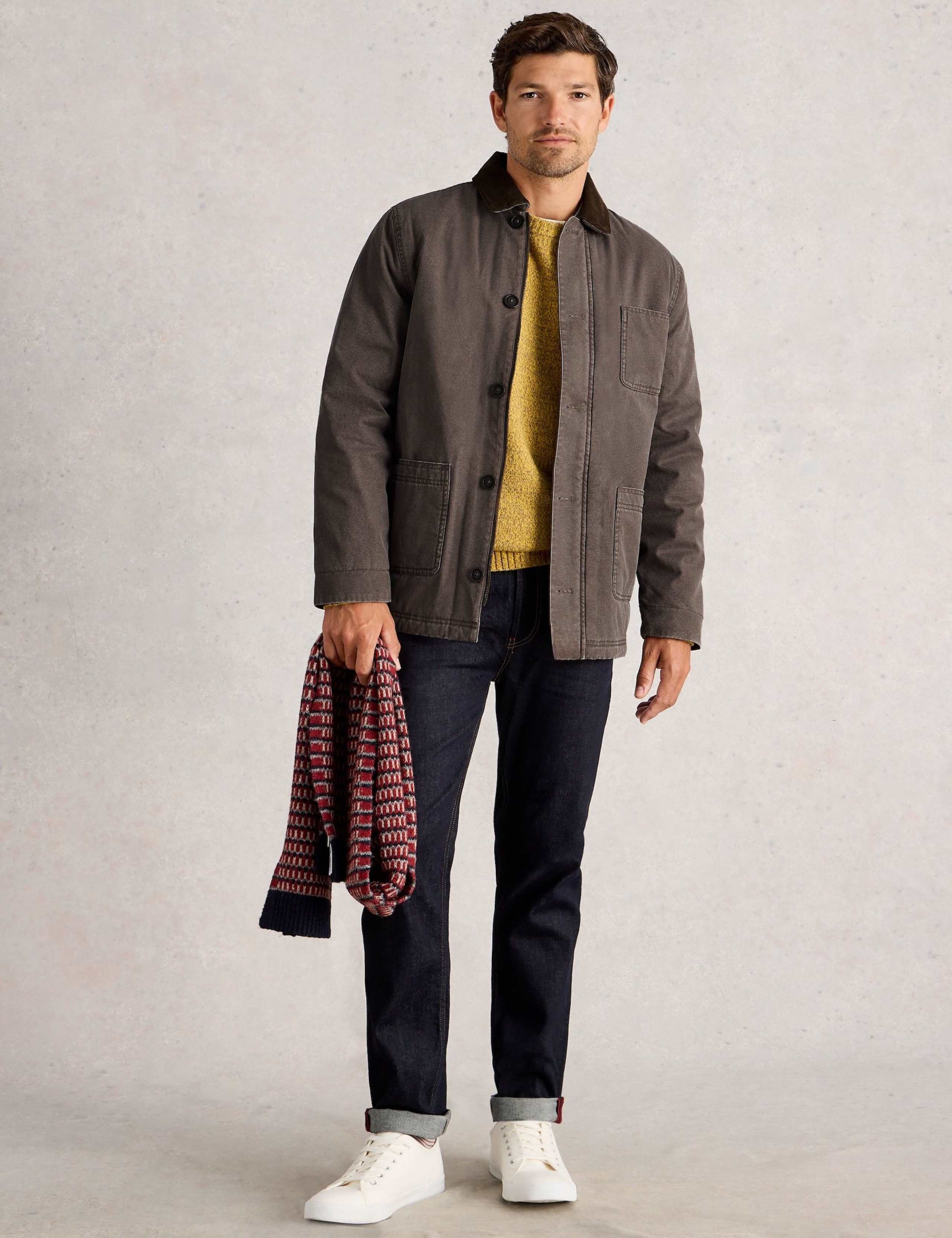 Pure Cotton Borg Lined Utility Jacket