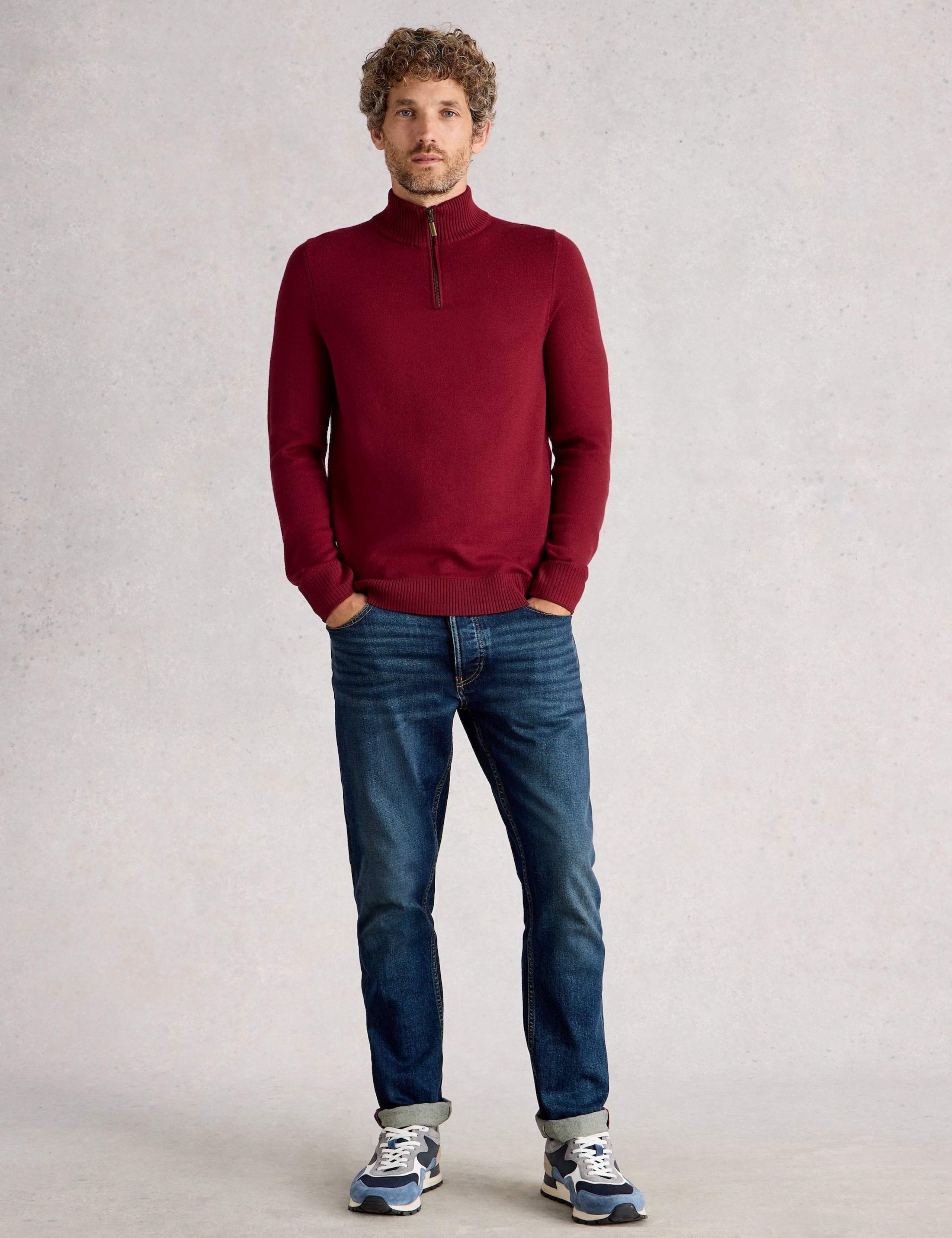 Pure Merino Wool Quarter Zip Jumper