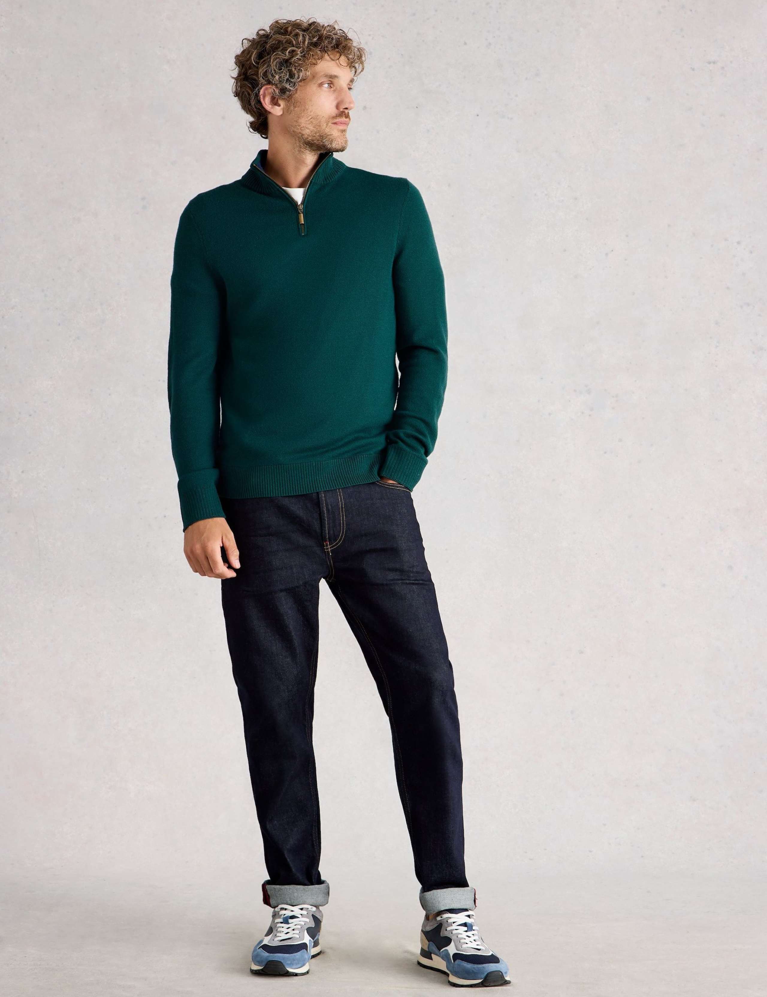 Pure Merino Wool Quarter Zip Jumper