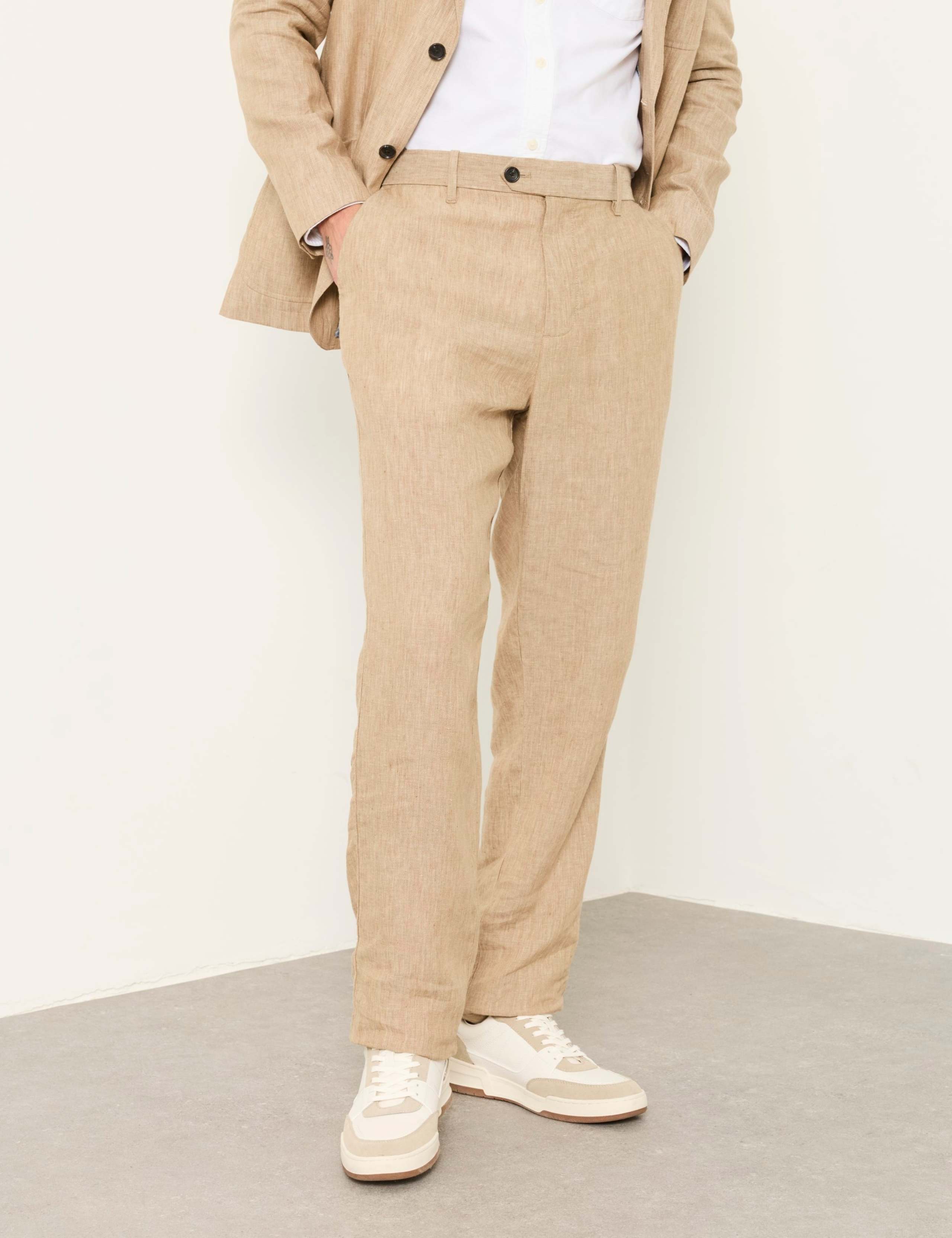 Tailored Fit Pure Linen Chinos