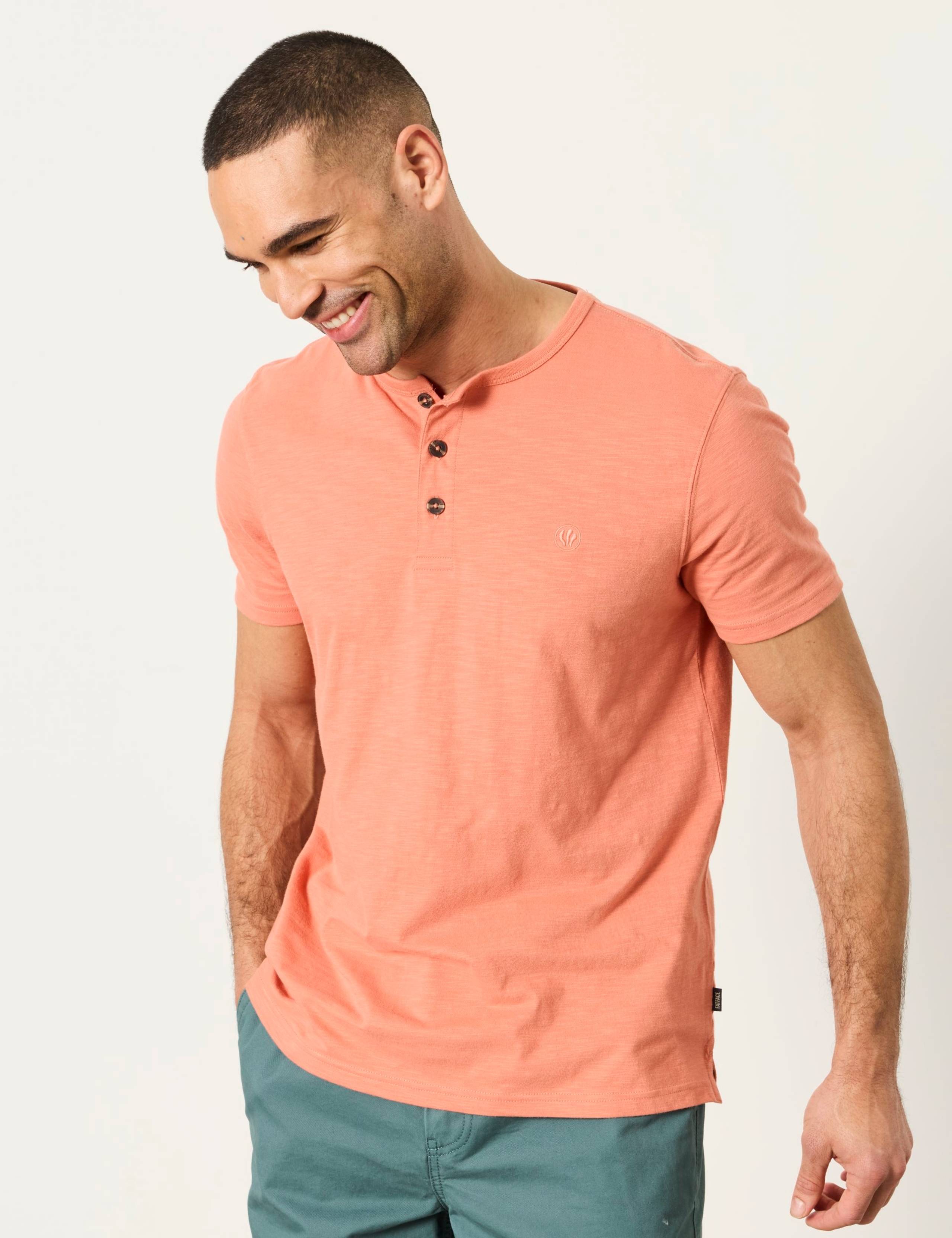 Pure Cotton Henley T-Shirt