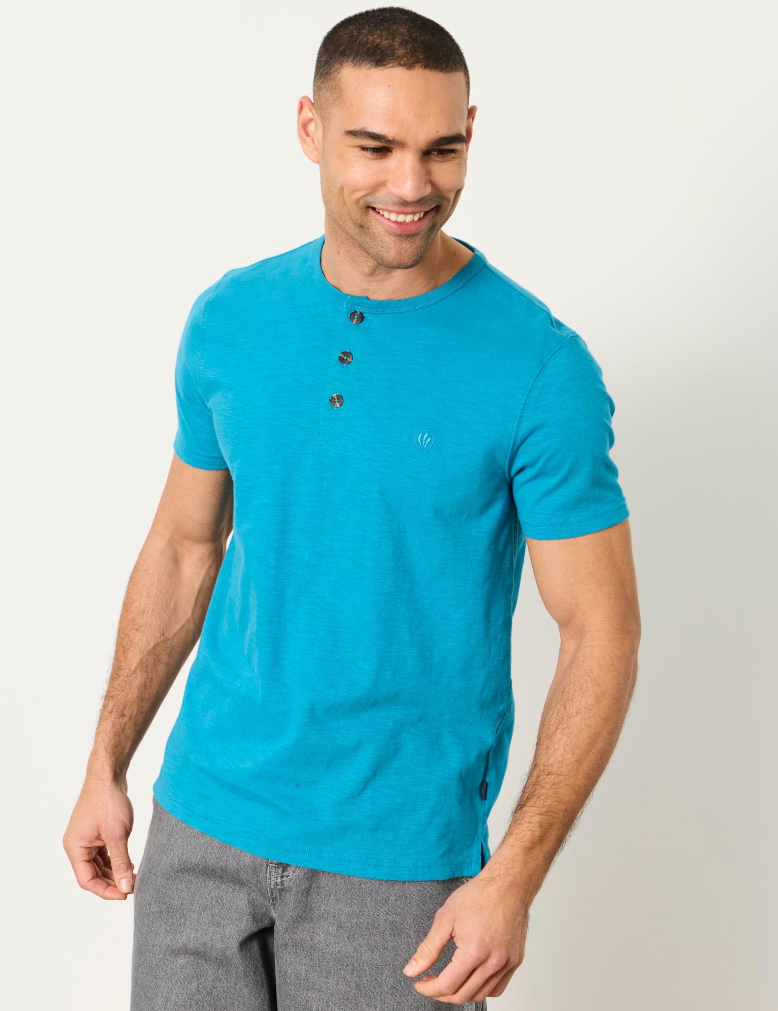 Pure Cotton Henley T-Shirt