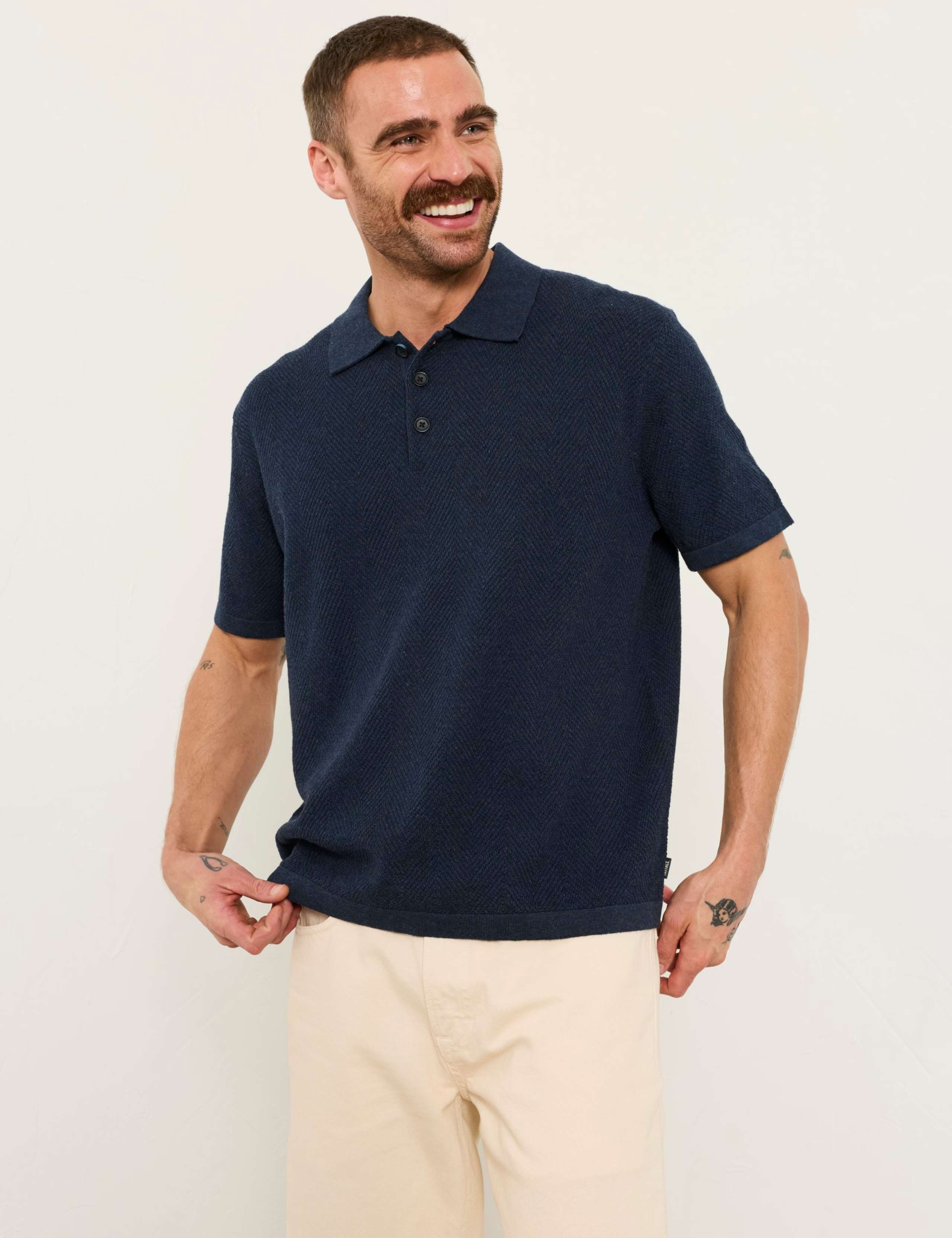 Pure Cotton Knitted Polo Shirt