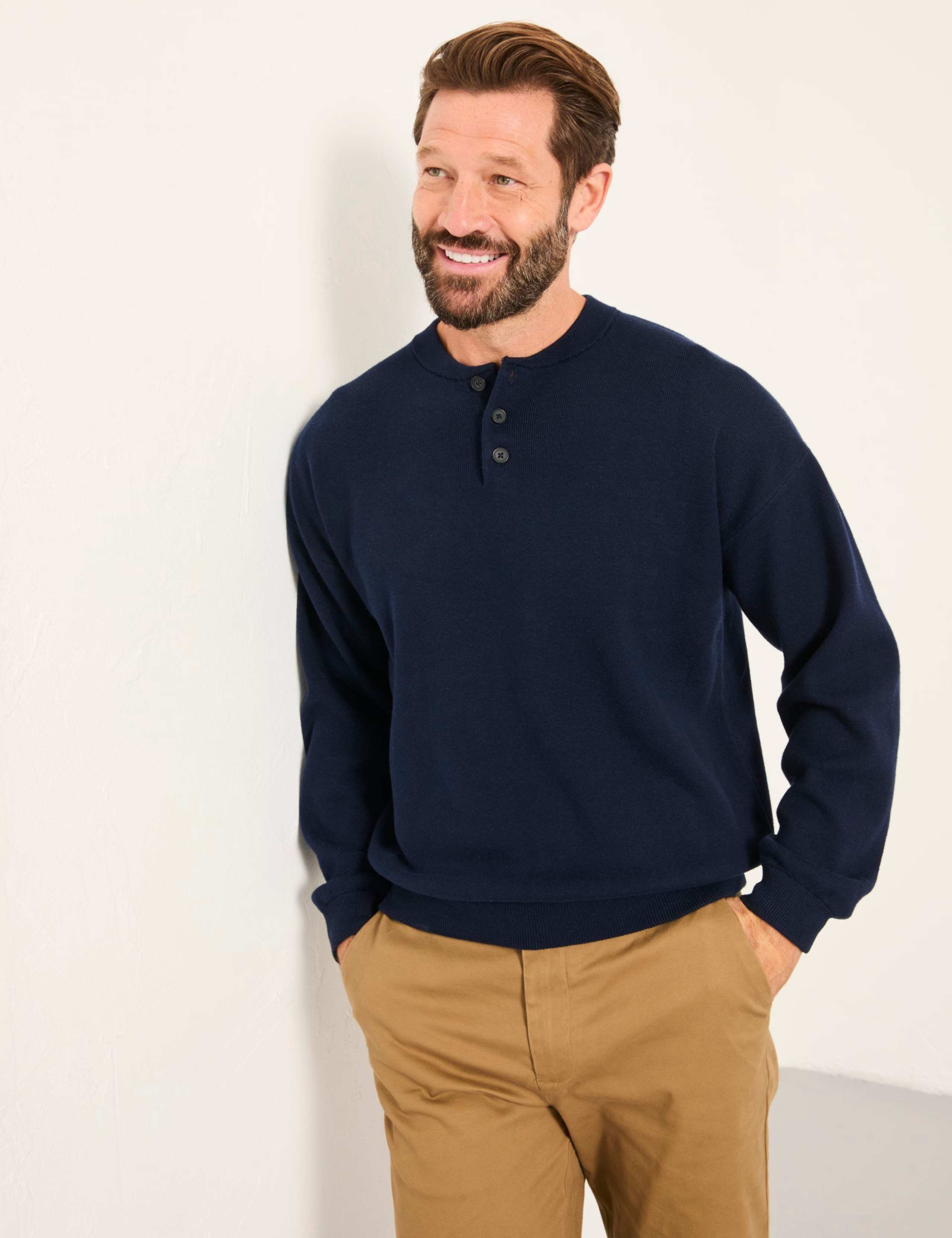 Cotton Rich Crew Neck Jumper