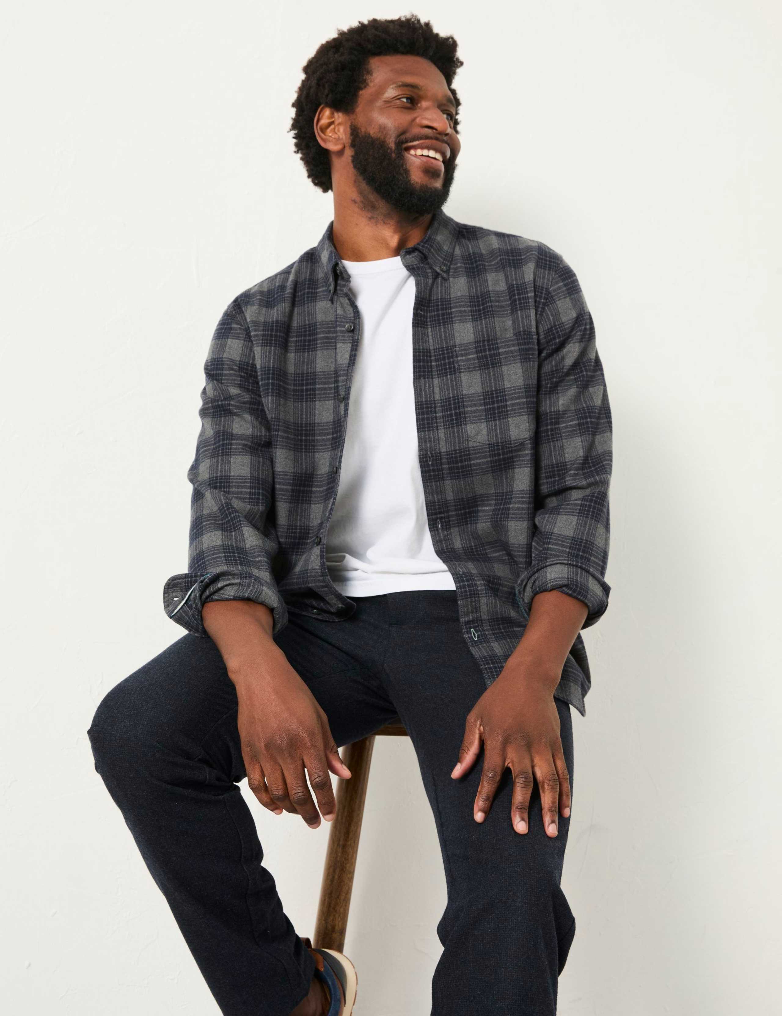 Regular Fit Pure Cotton Checked Shirt