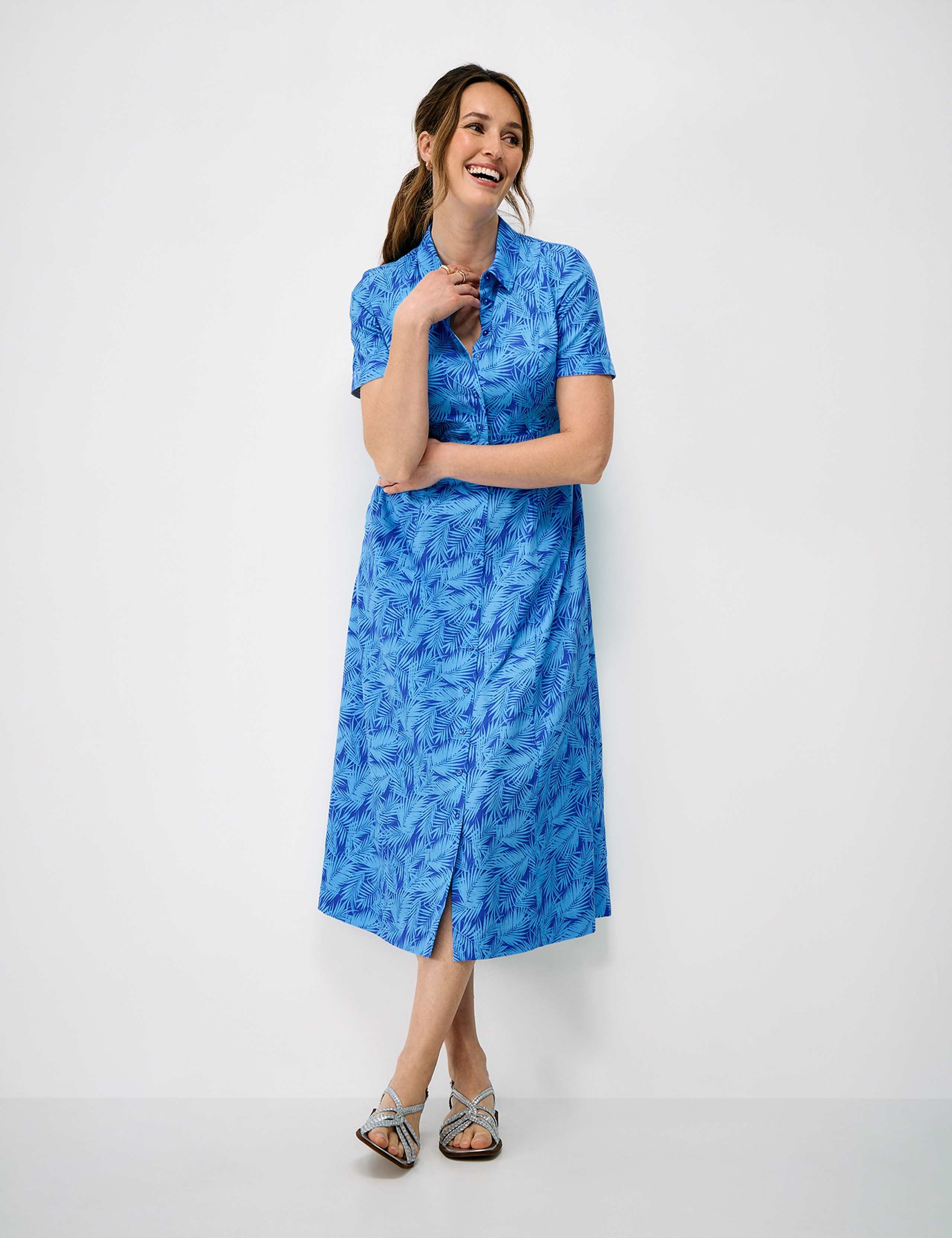 Lyocell Rich Midi Shirt Dress