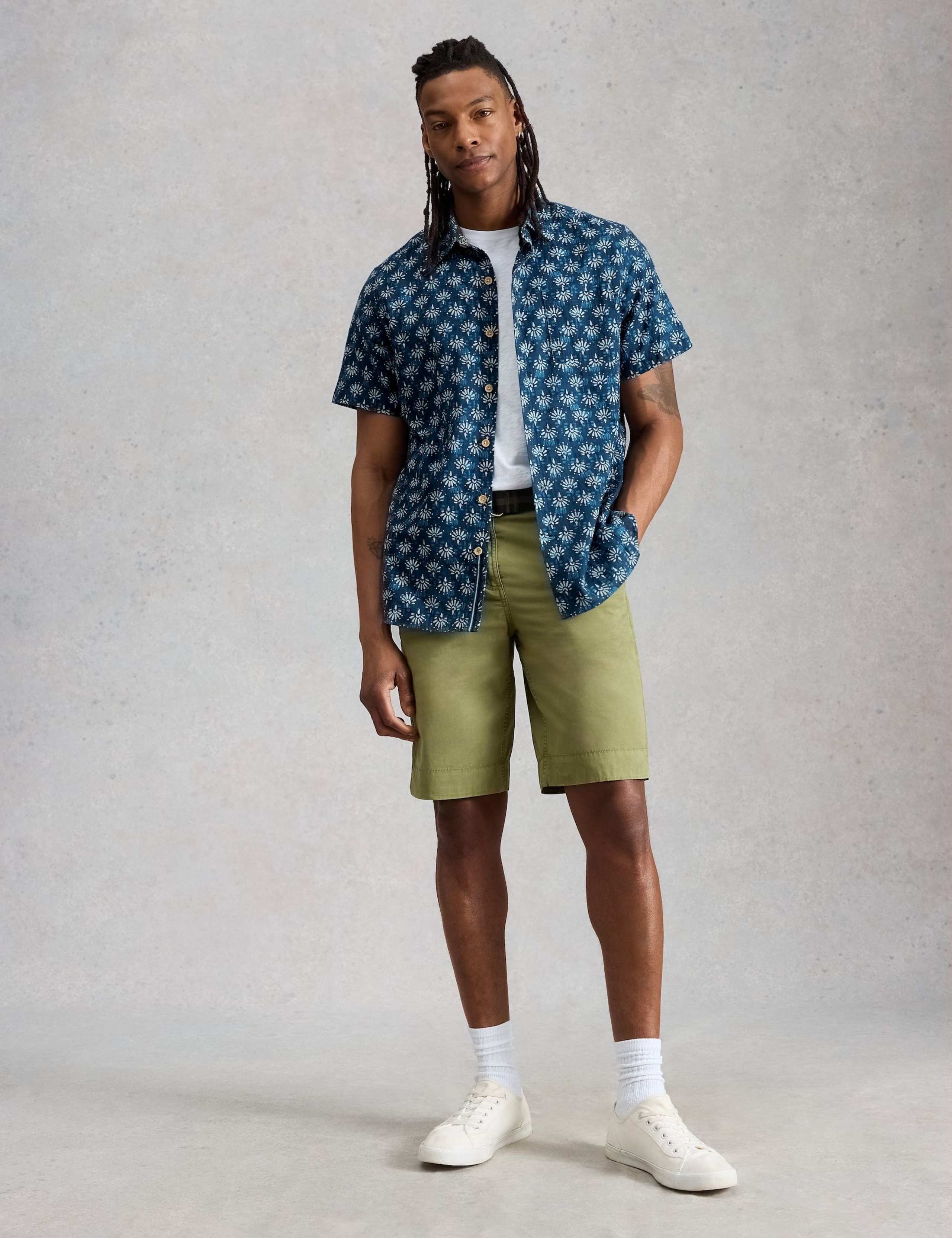 Pure Cotton Printed Short Sleeve Shirt