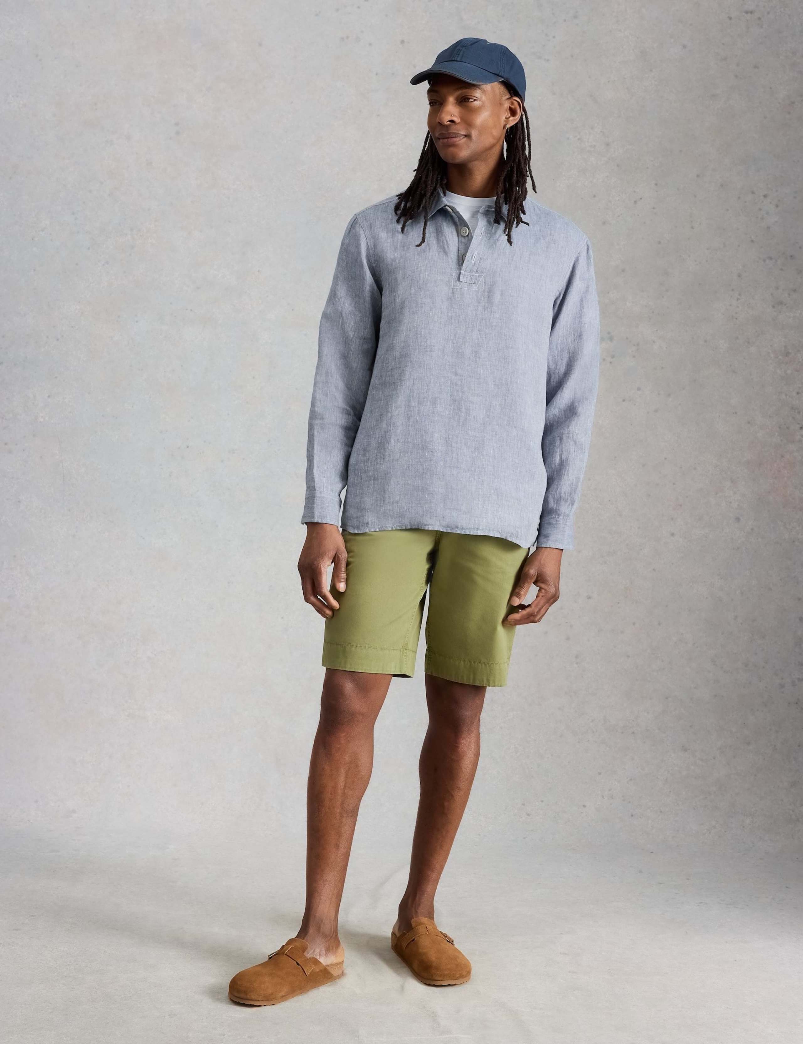 Regular Fit Pure Linen Overhead Shirt