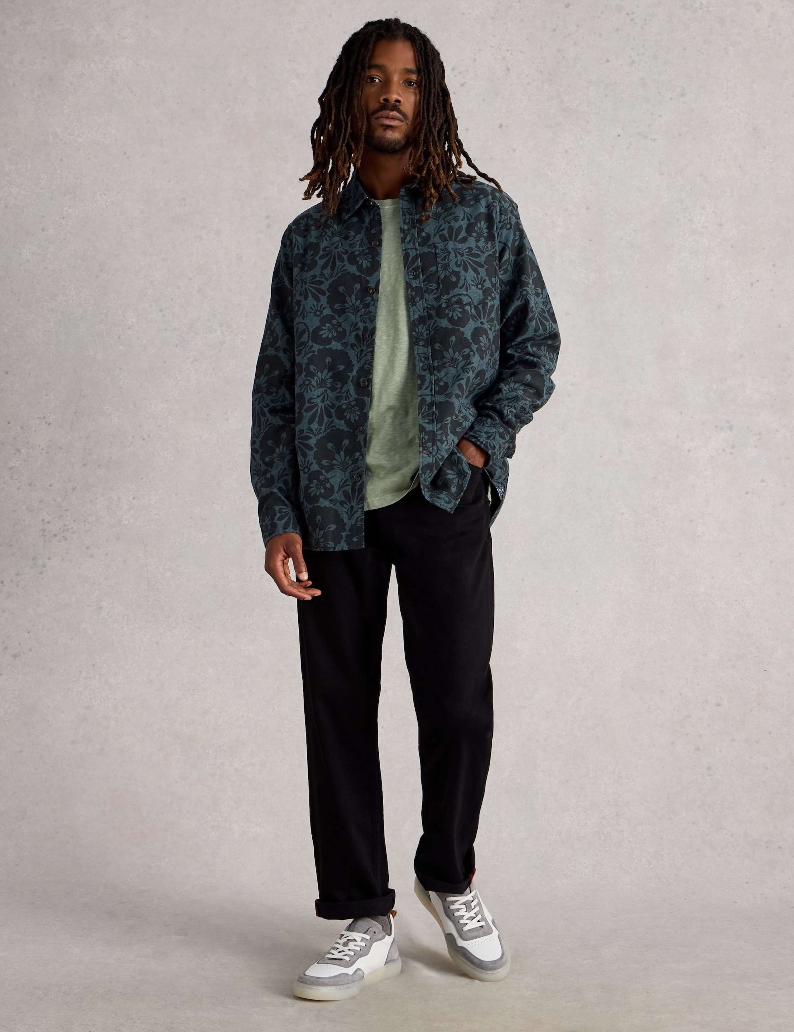 Regular Fit Pure Cotton Floral Print Shirt