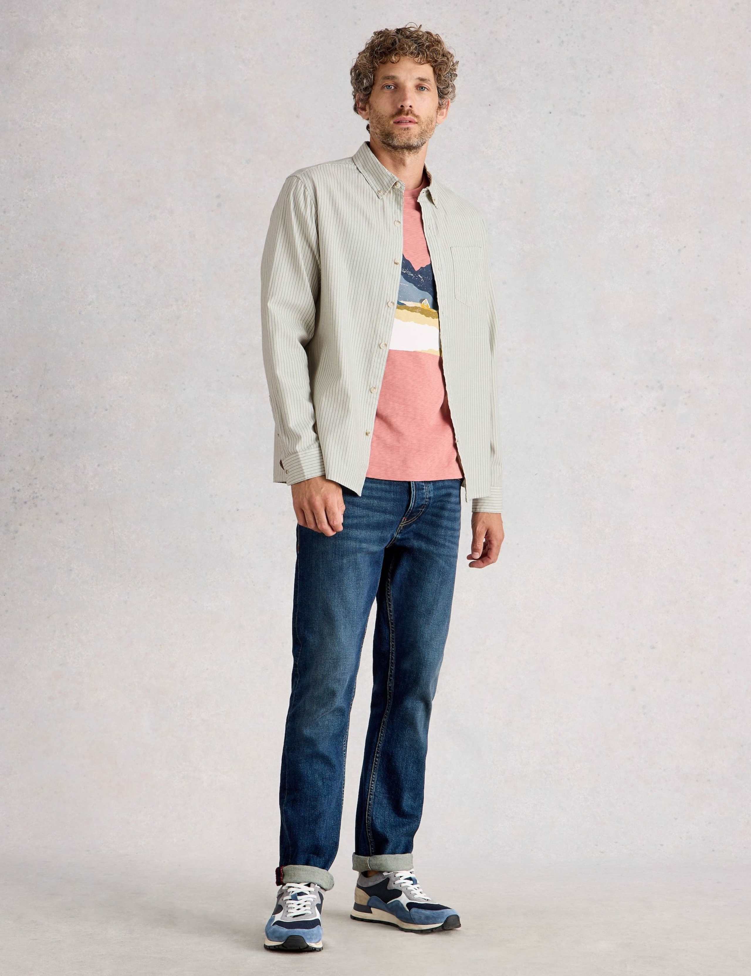 Regular Fit Pure Cotton Striped Shirt