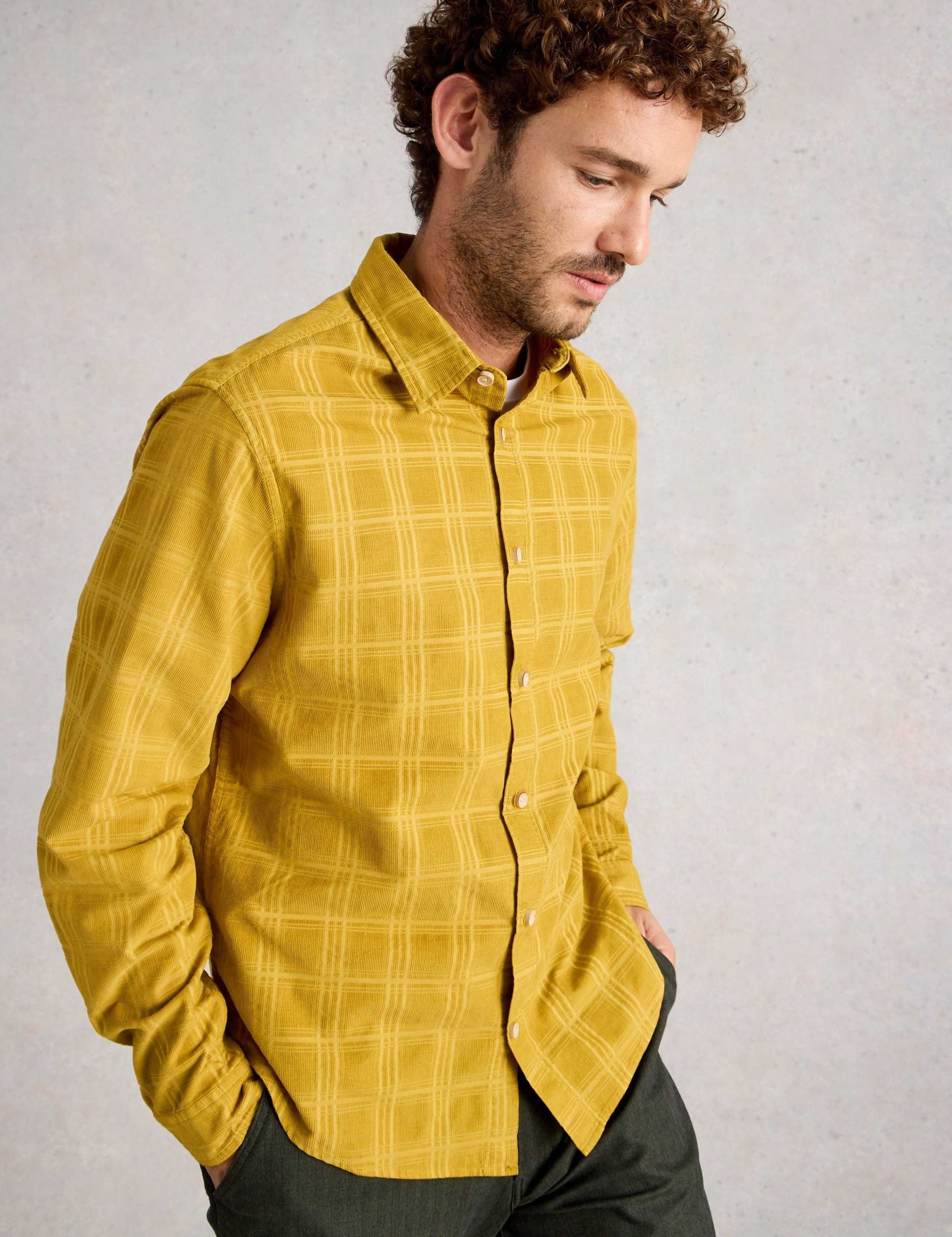 Regular Fit Corduroy Checked Shirt