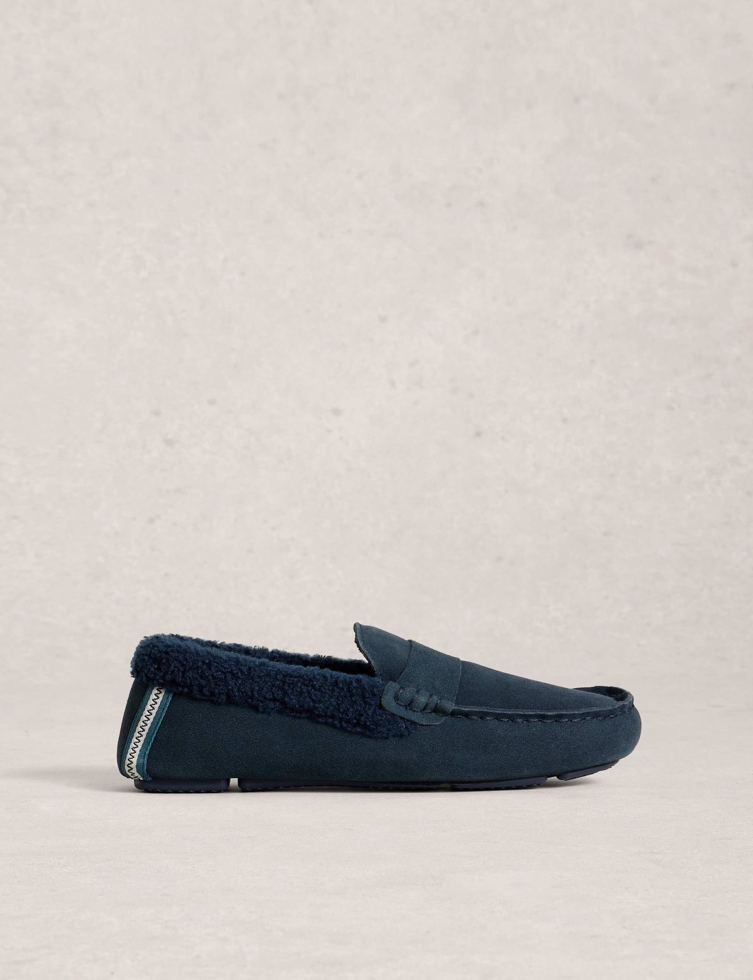 Suede Faux Fur Moccasin Slippers