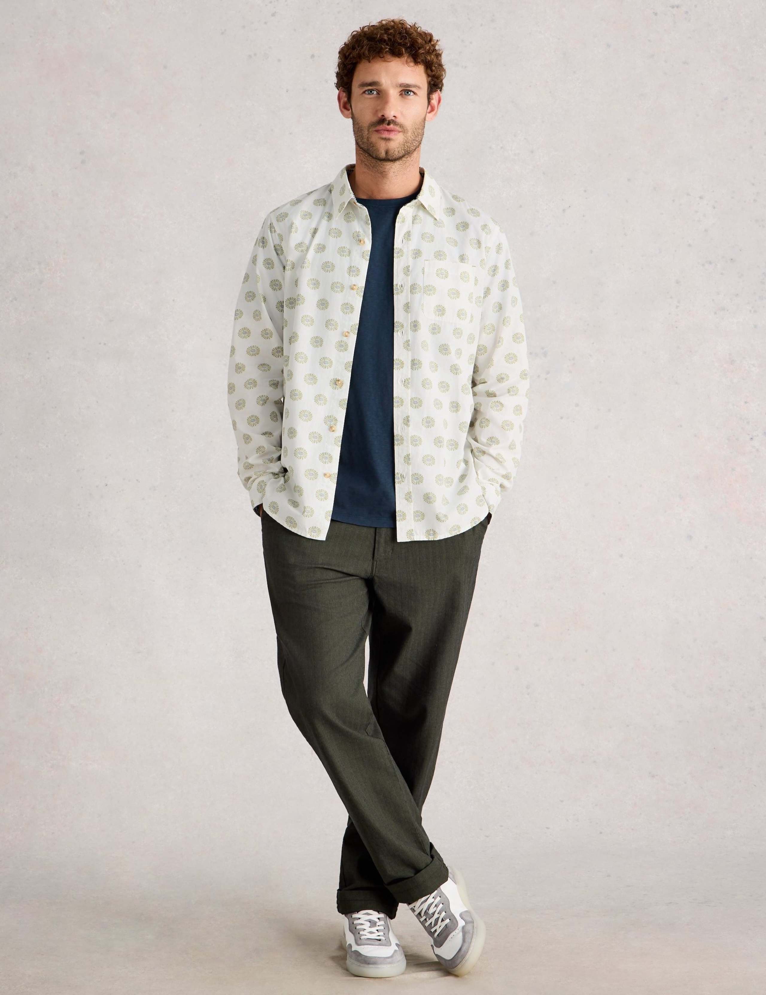 Regular Fit Pure Cotton Printed Shirt