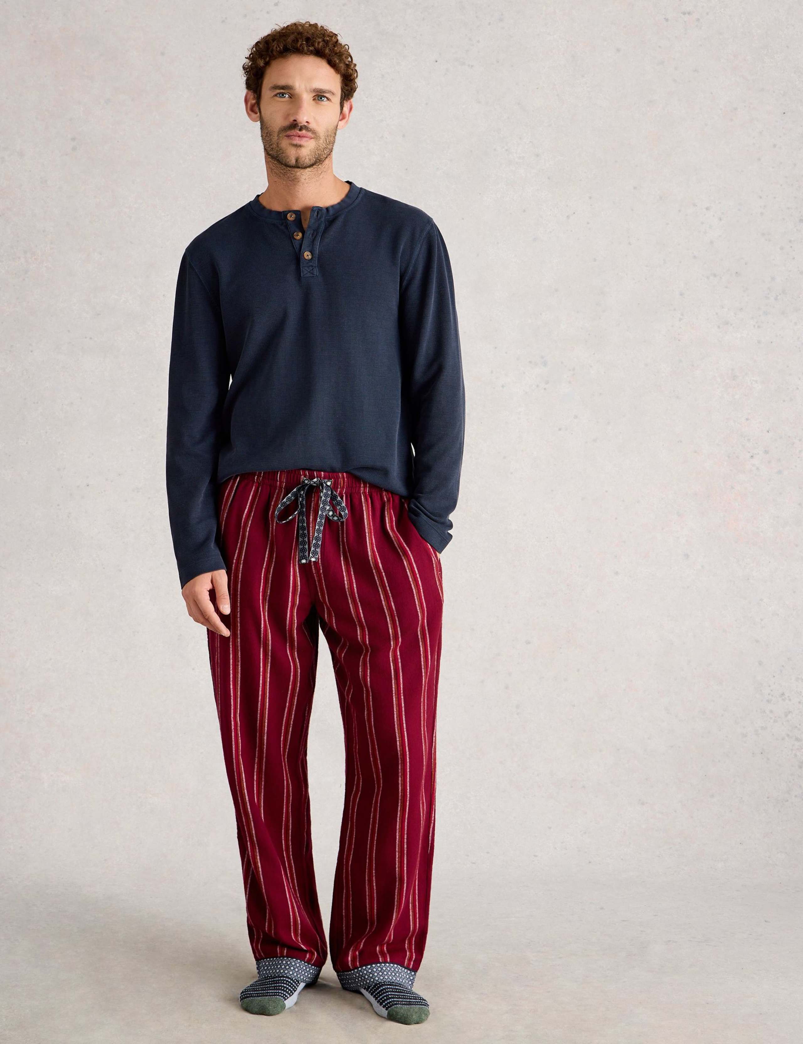 Pure Cotton Checked Pyjama Bottoms