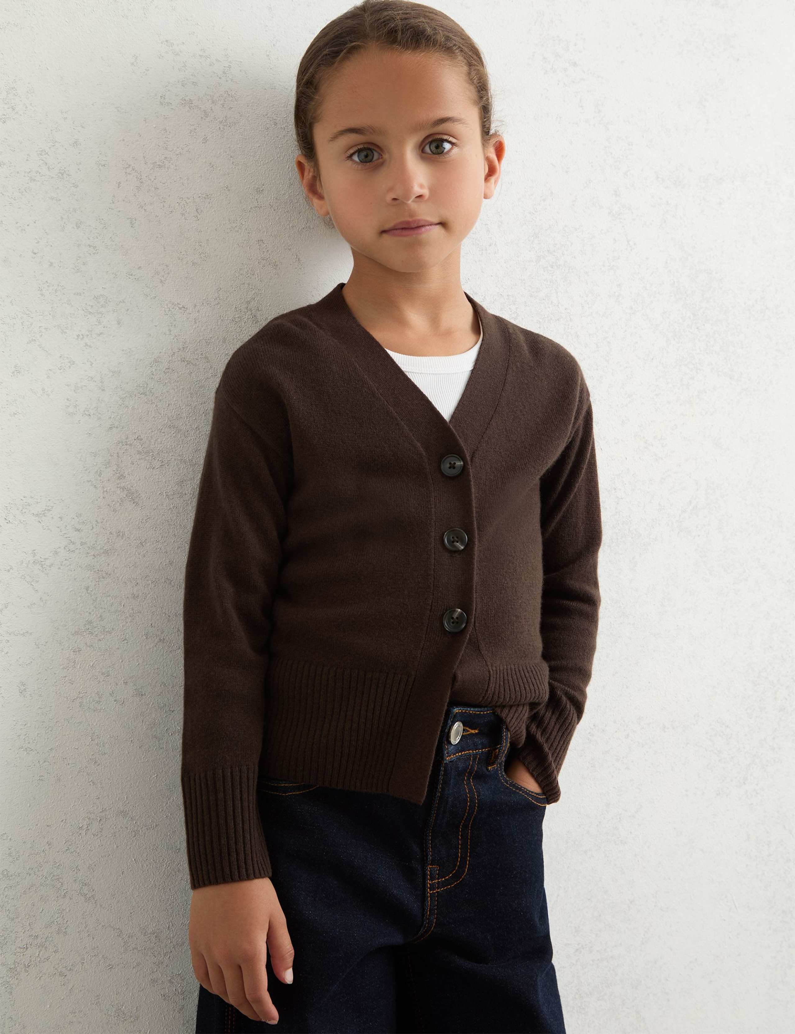 Wool Blend Knitted Cardigan (3-14 Yrs)